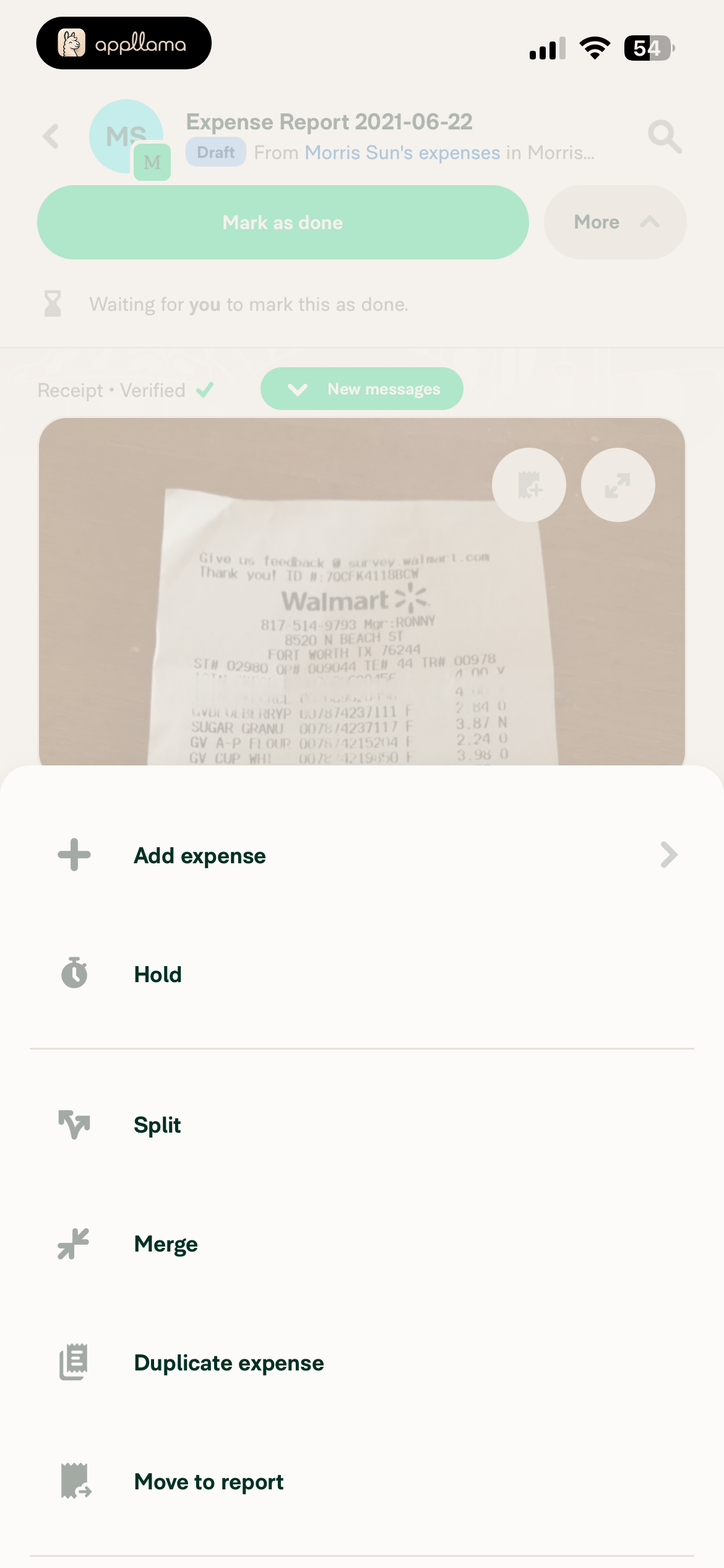 Expense Actions