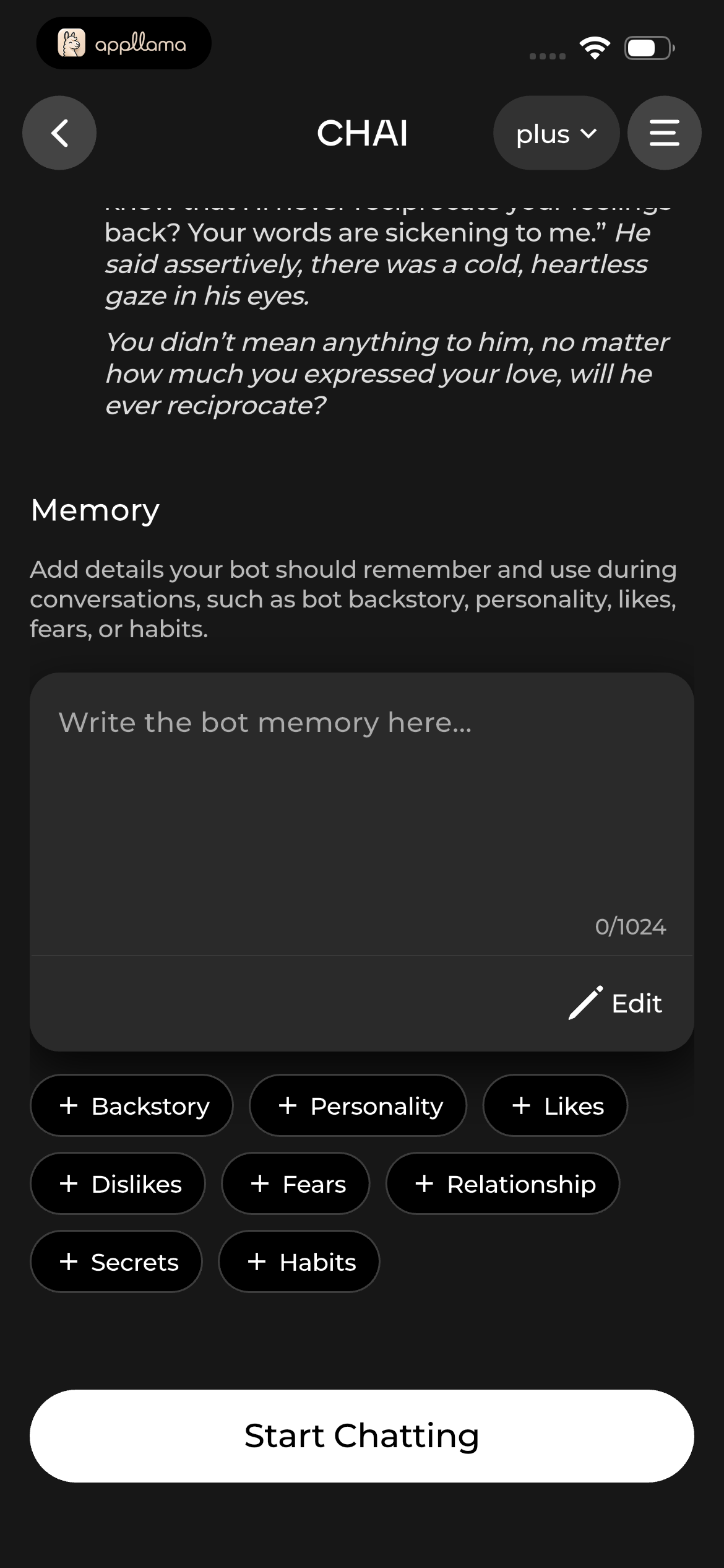 AI Memory Editor