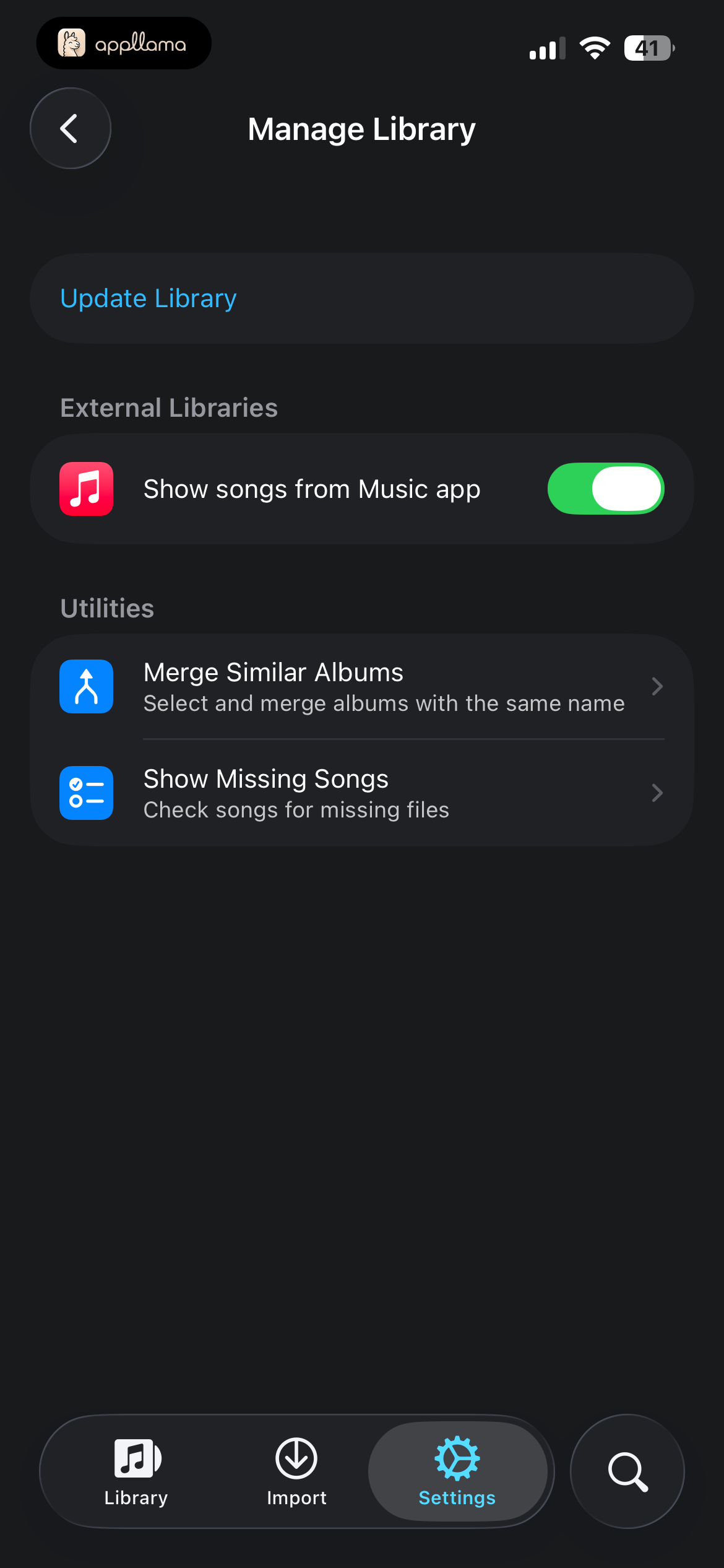Manage Library