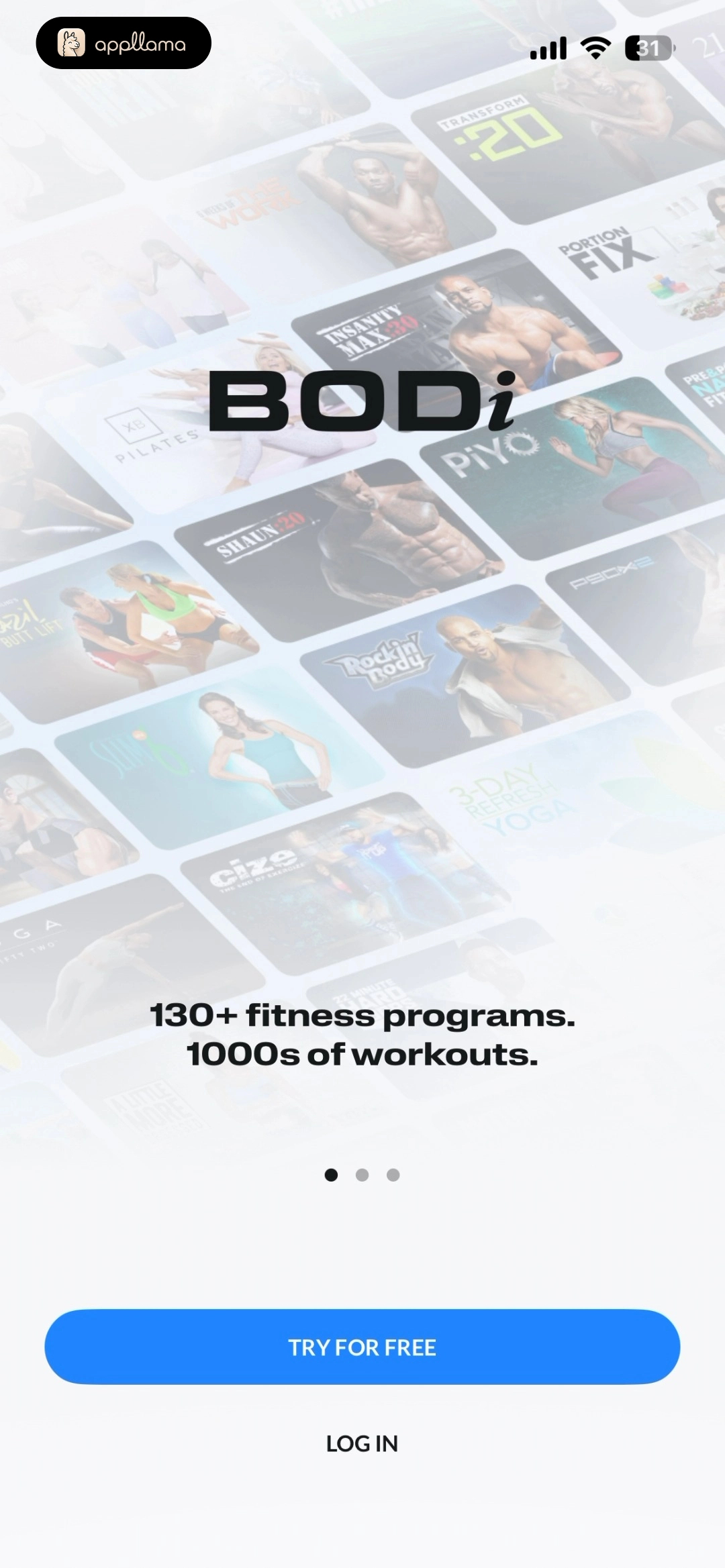 BODi Fitness: Home Workouts Onboarding Intro