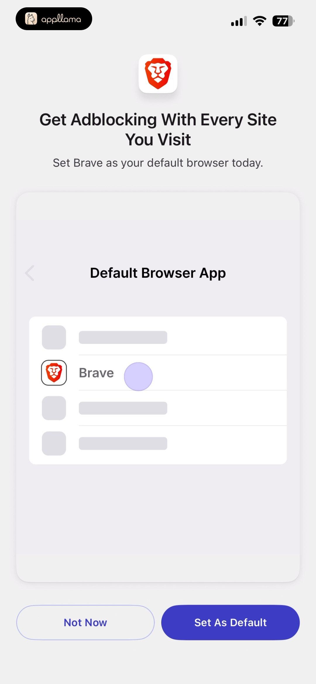 Default Browser App Selection