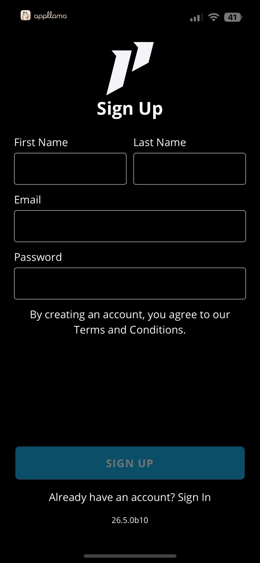 Sign Up