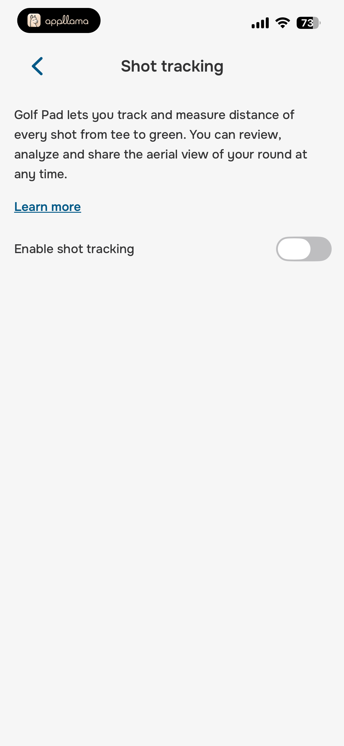Shot Tracking Settings