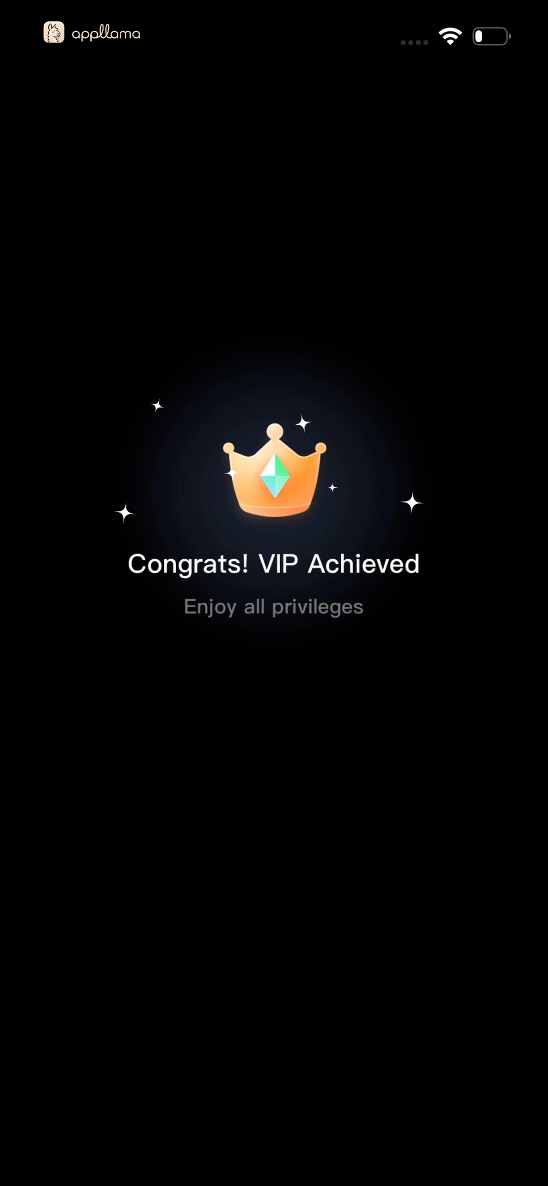 VIP Activation Success