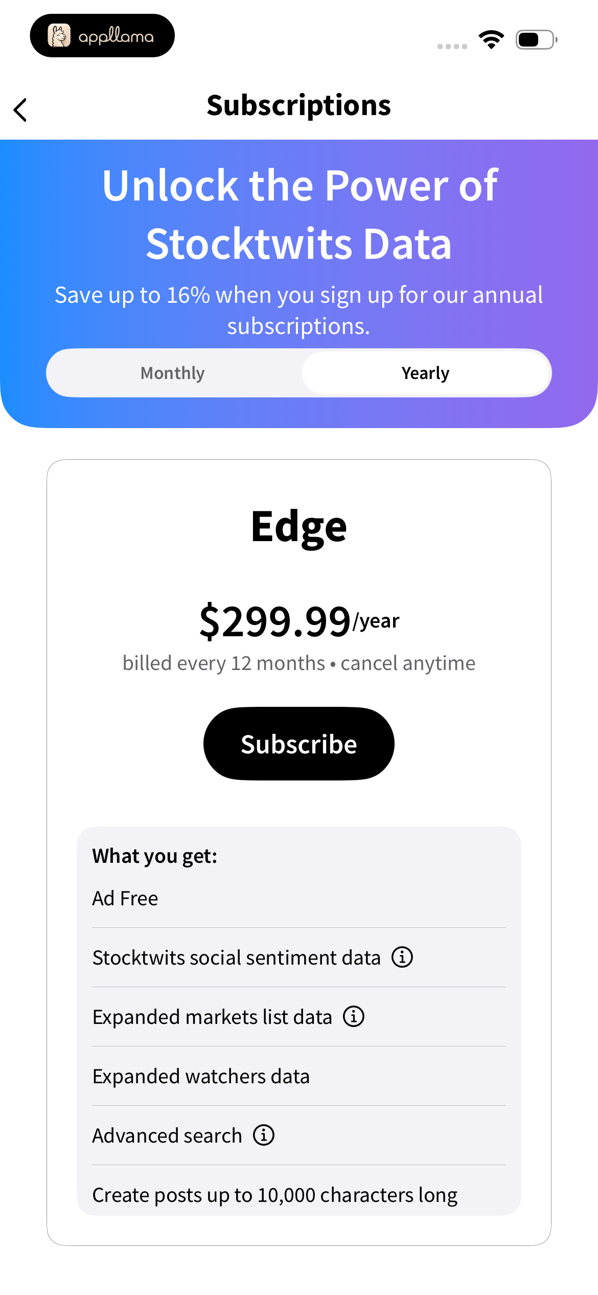 Edge Annual Subscription