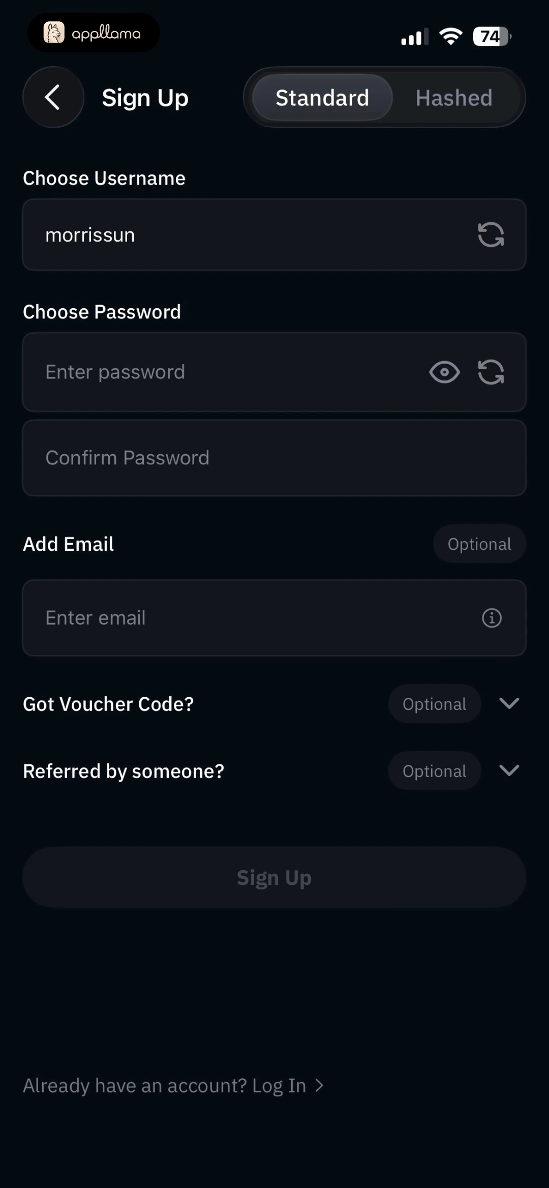 Sign Up Form