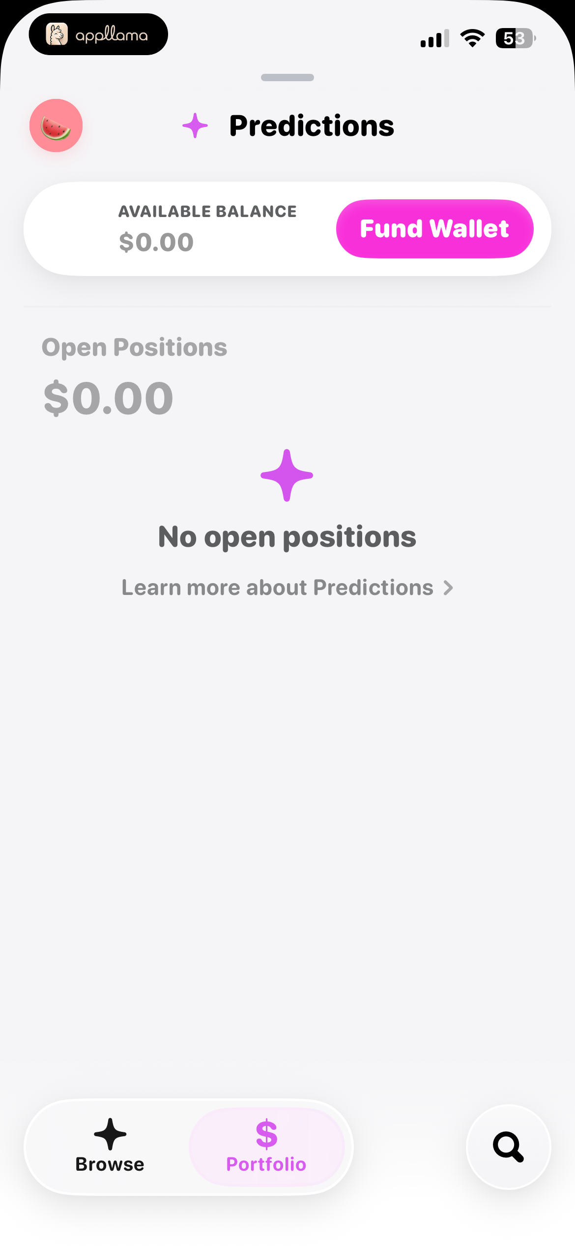 Empty Predictions Portfolio