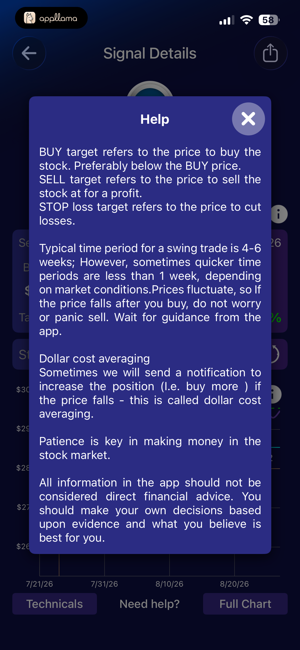 Signal Help Overlay