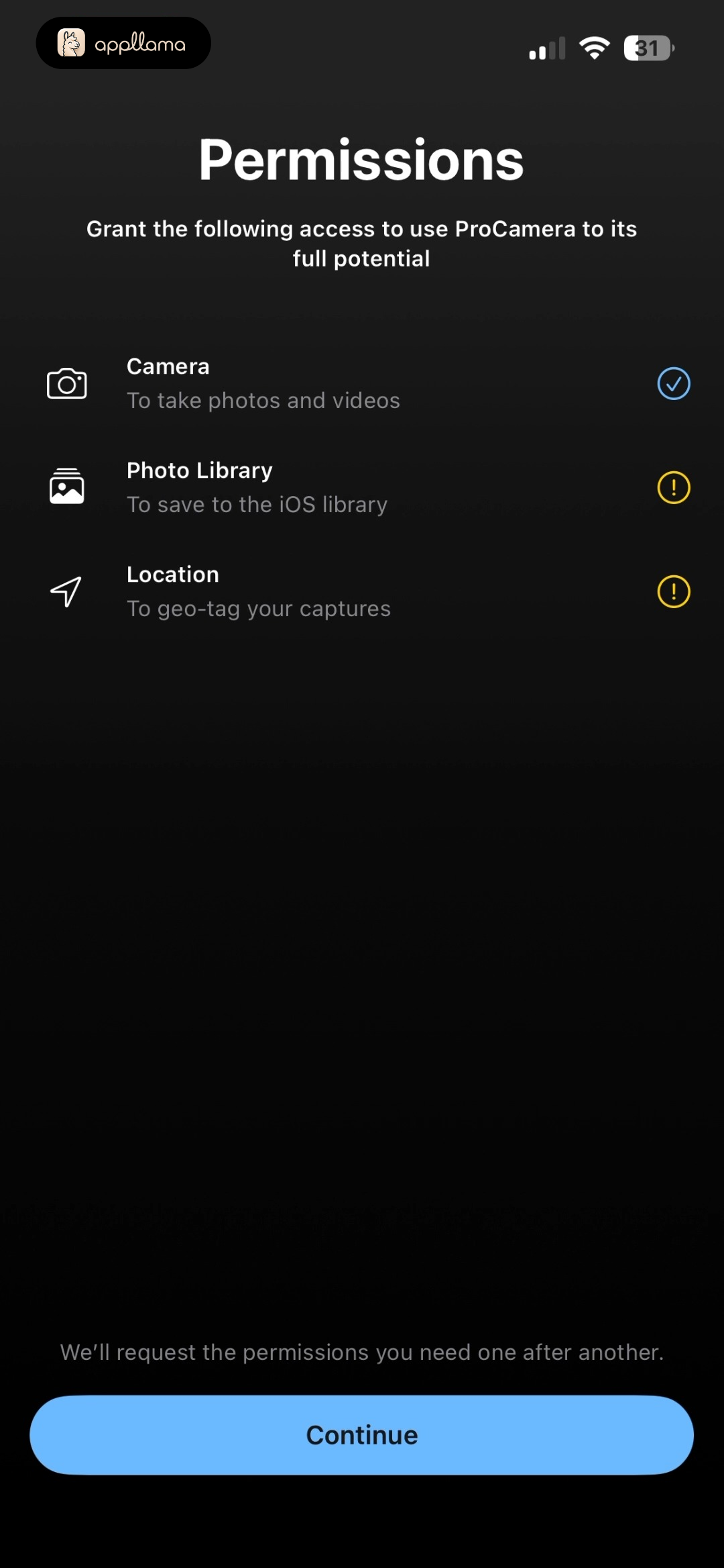 Permissions Progress