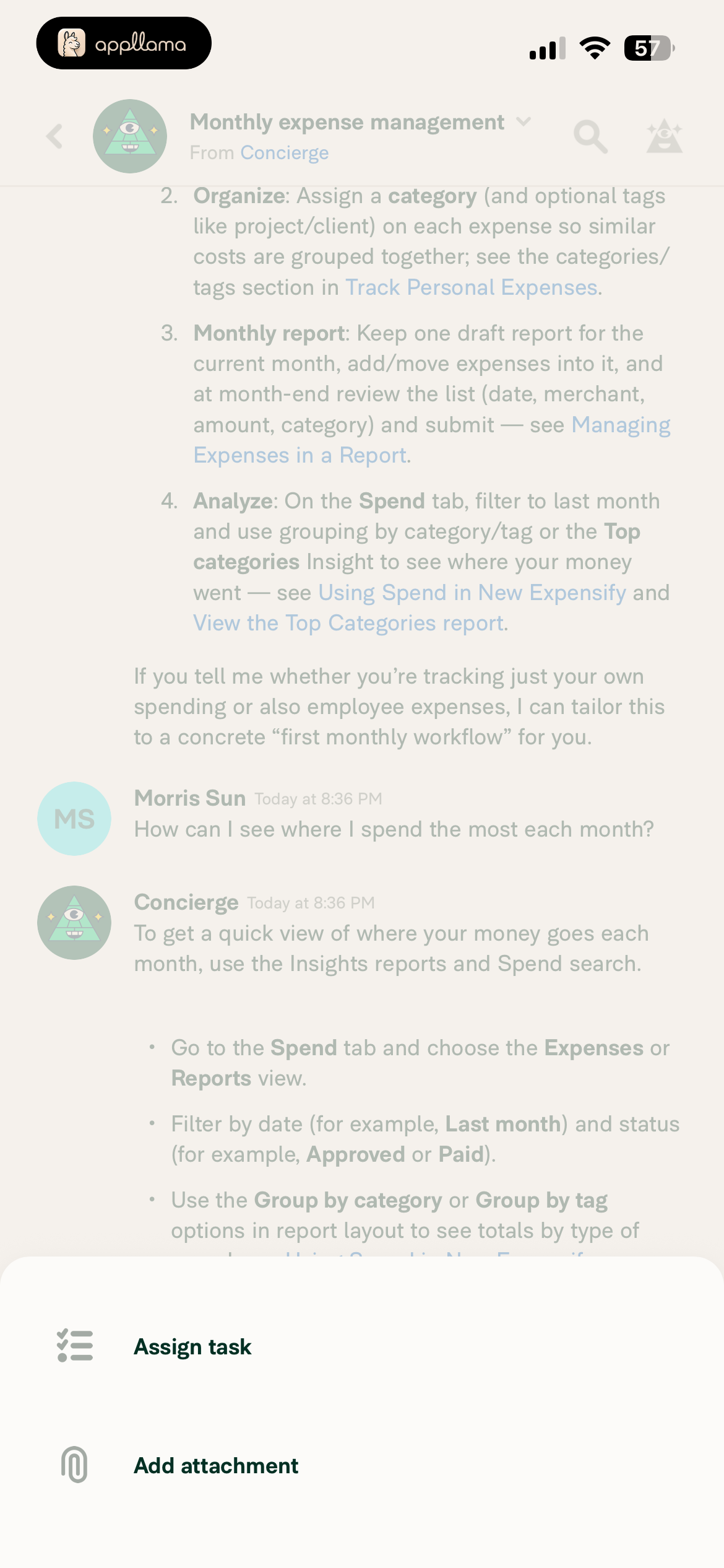 Chat Actions