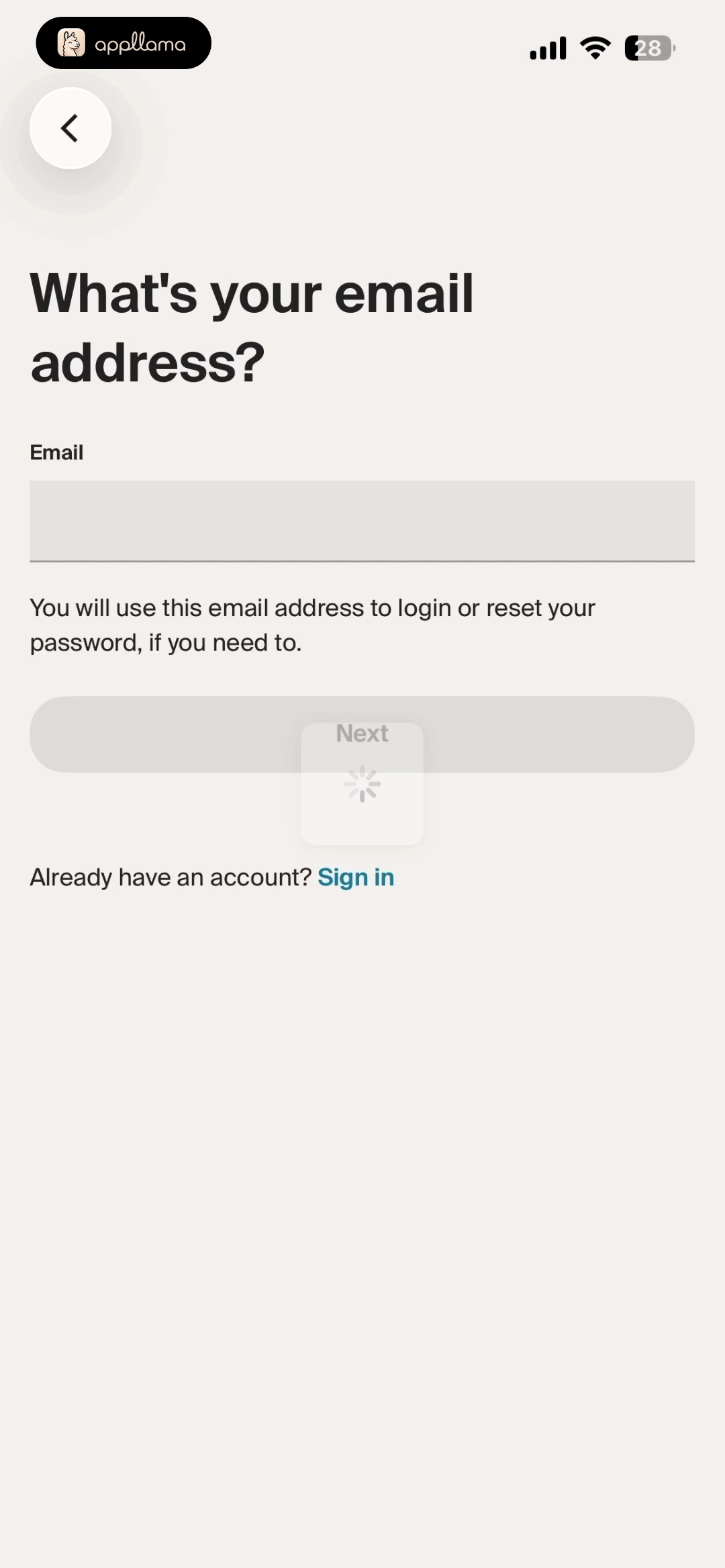 Email Address Entry
