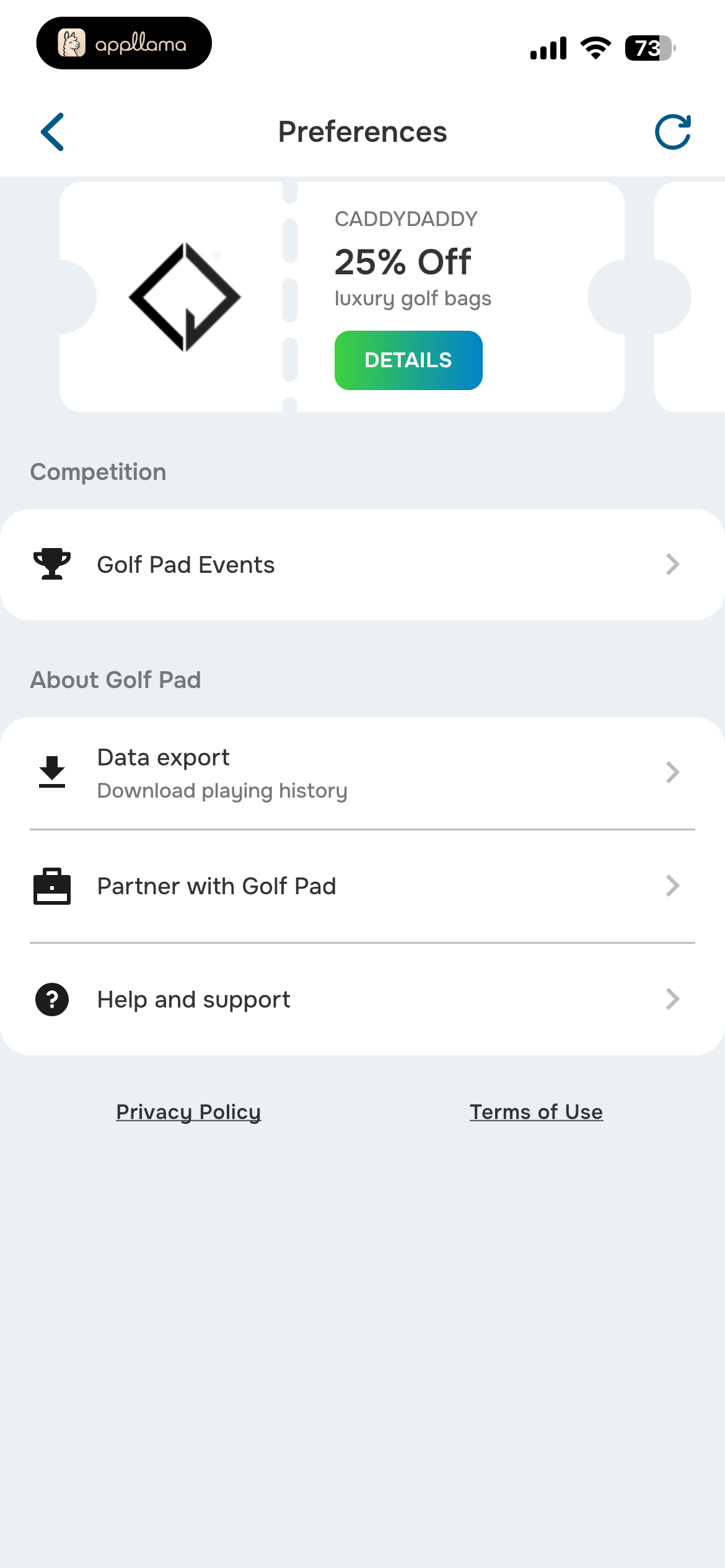 Preferences Account