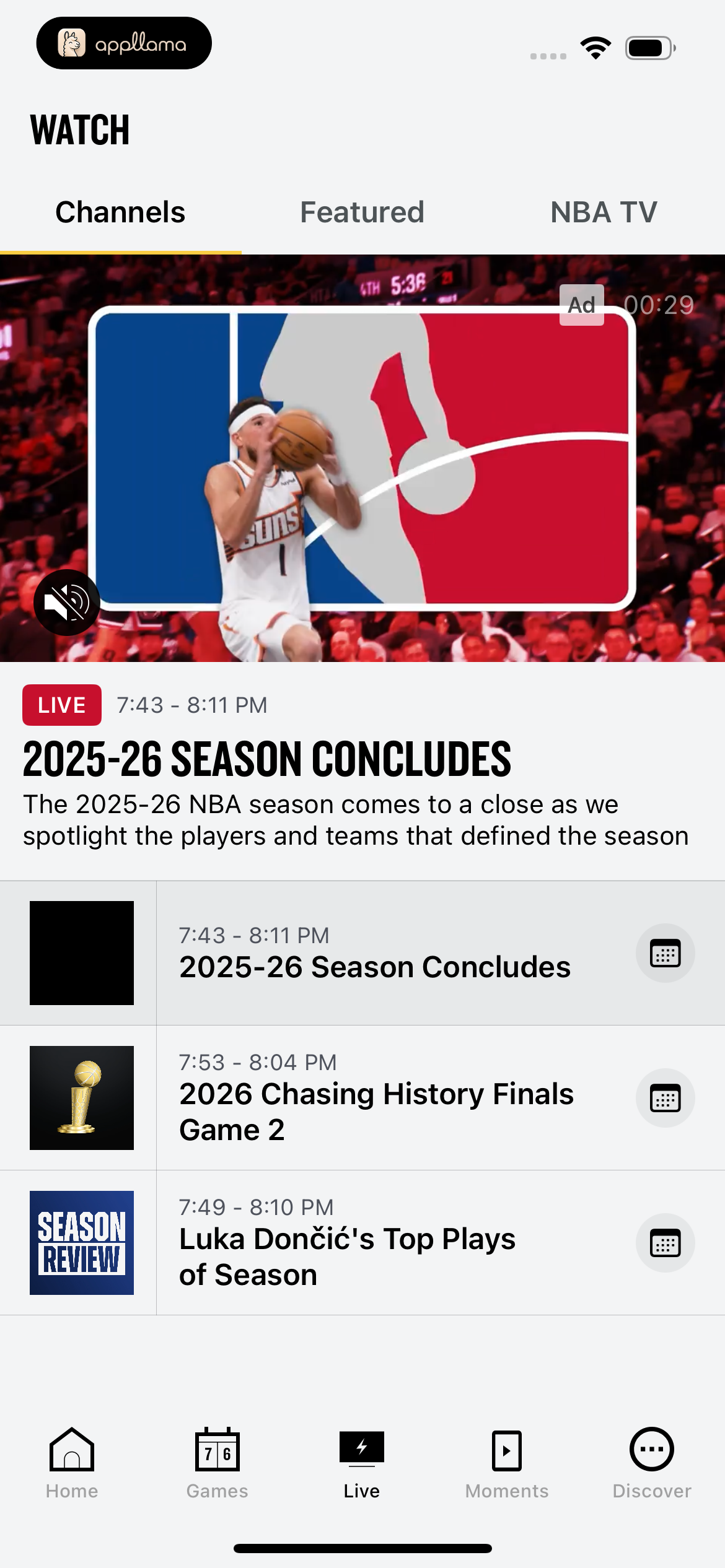 Watch Channels