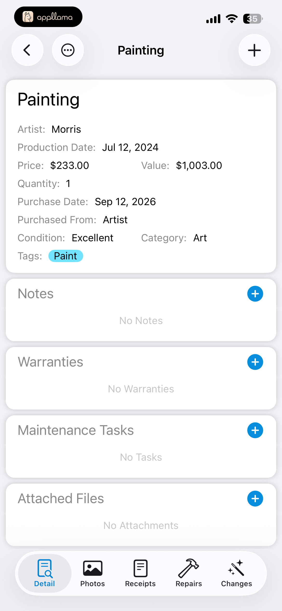 Item Details