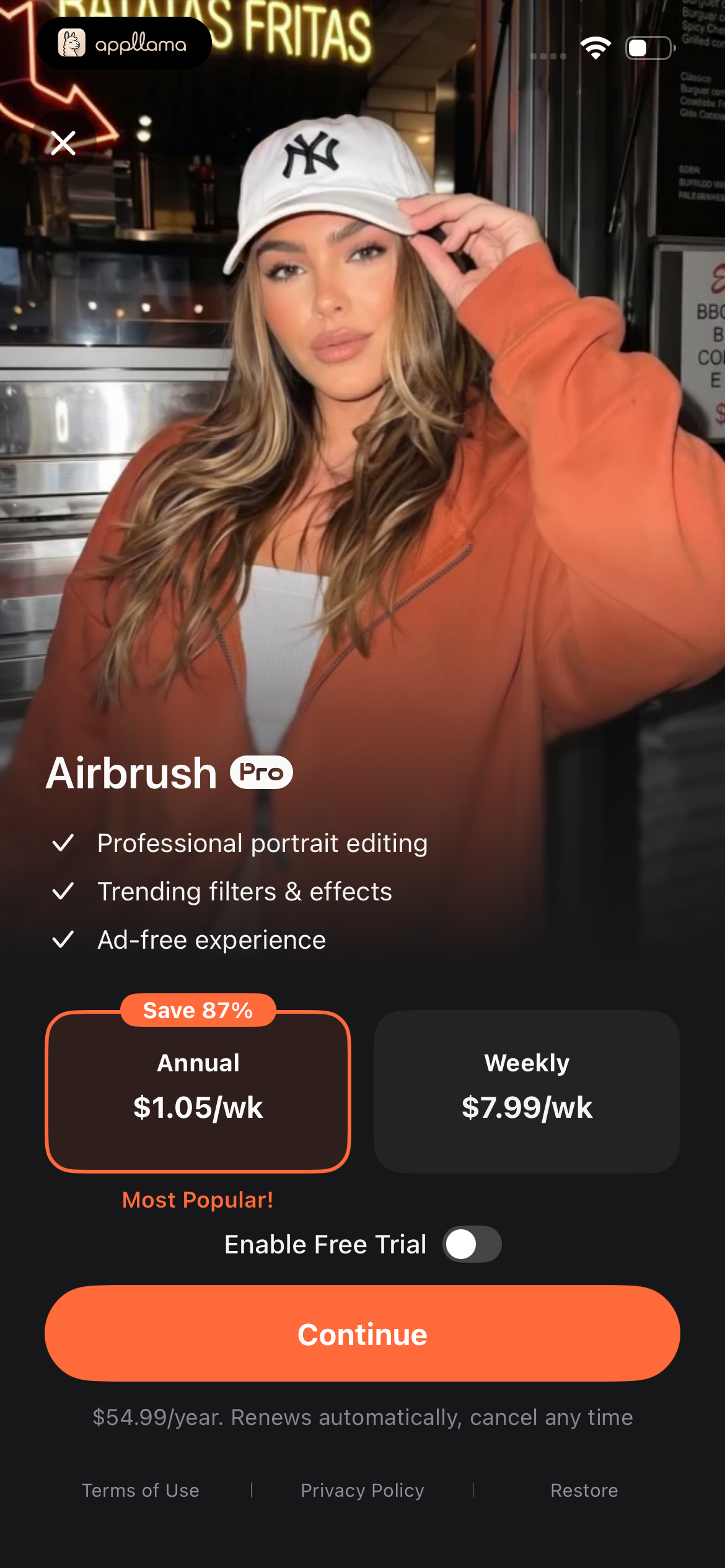 Subscription Plan Selection