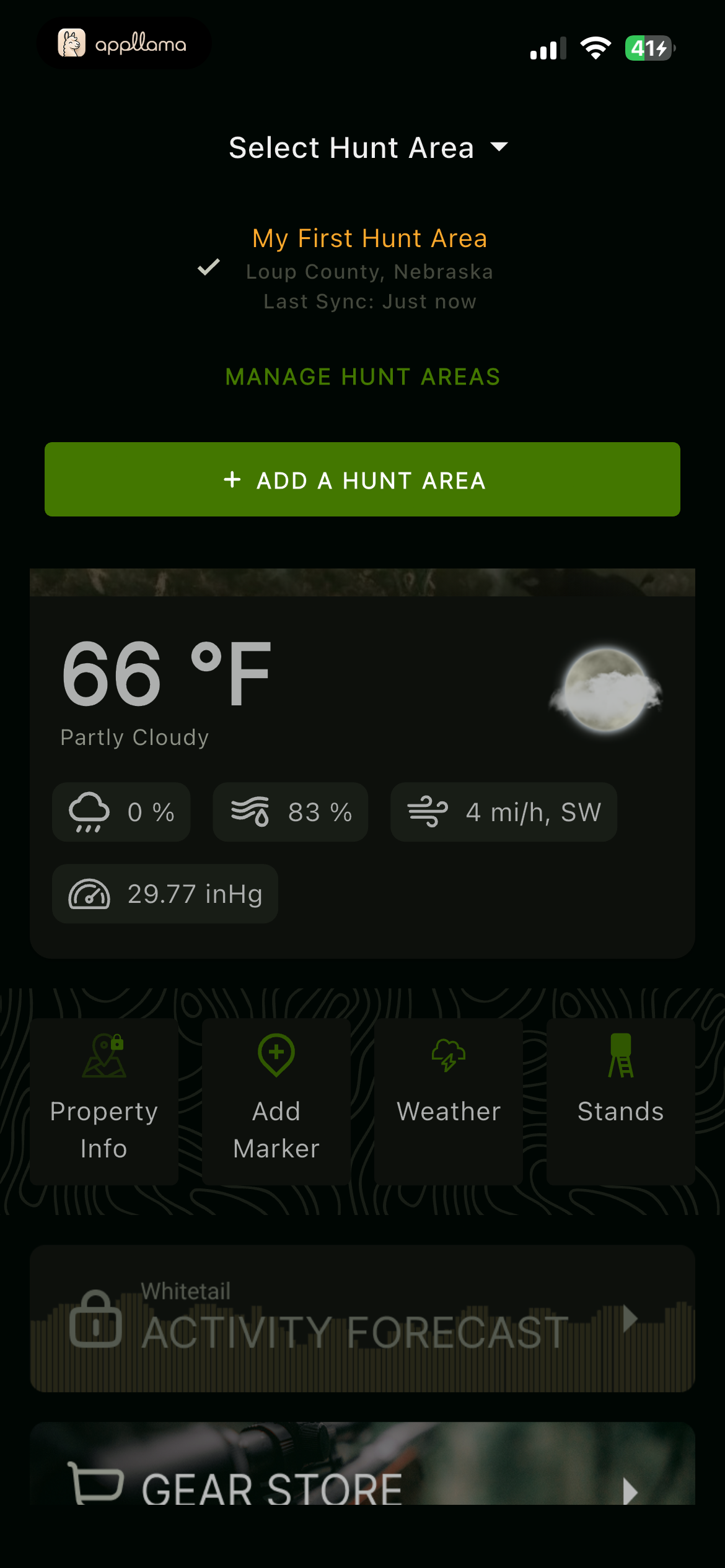 Hunt Area Selector