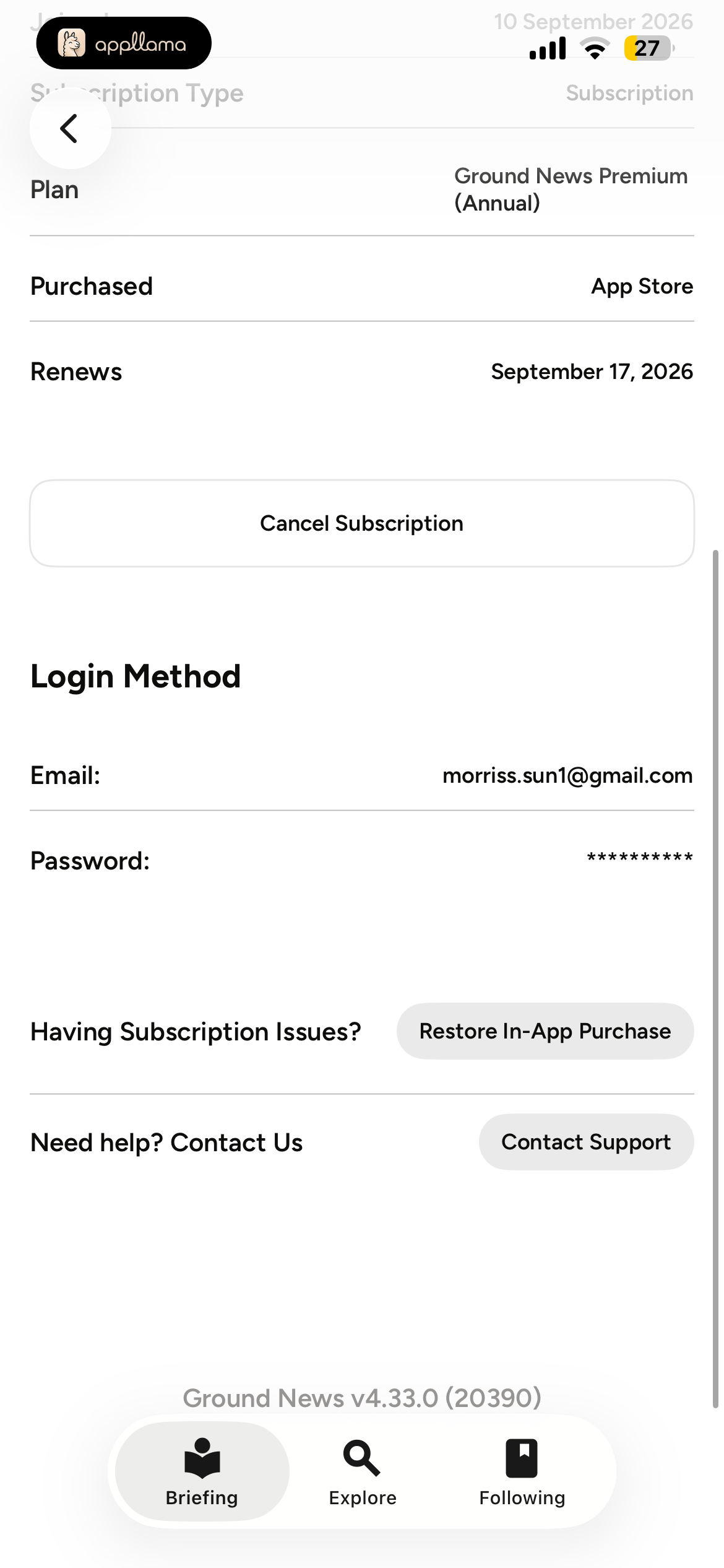 Account Details