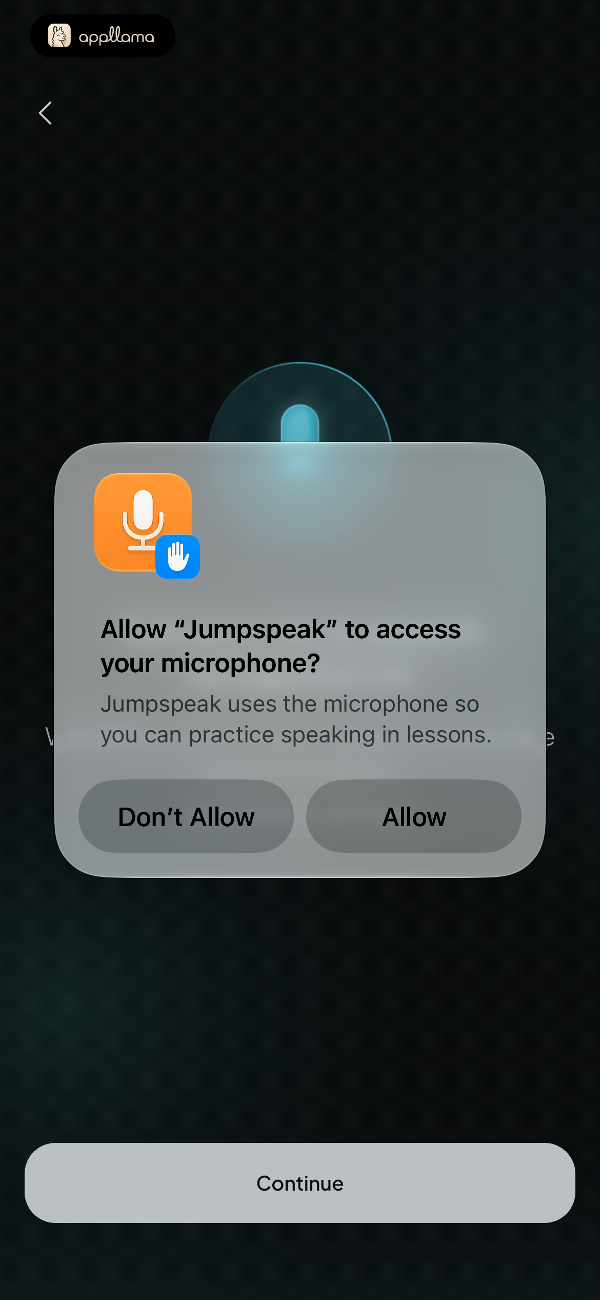 Microphone Permission Alert