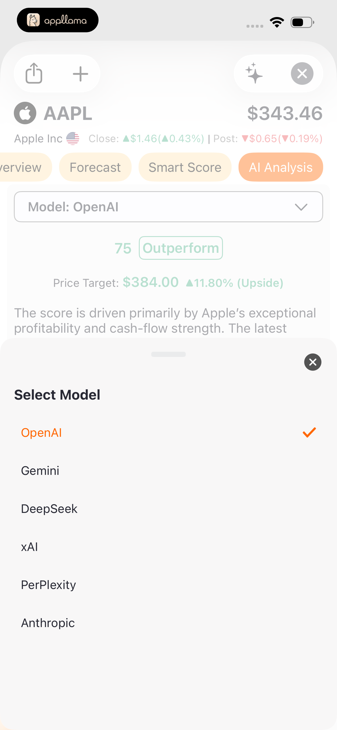 AI Model Selection Sheet