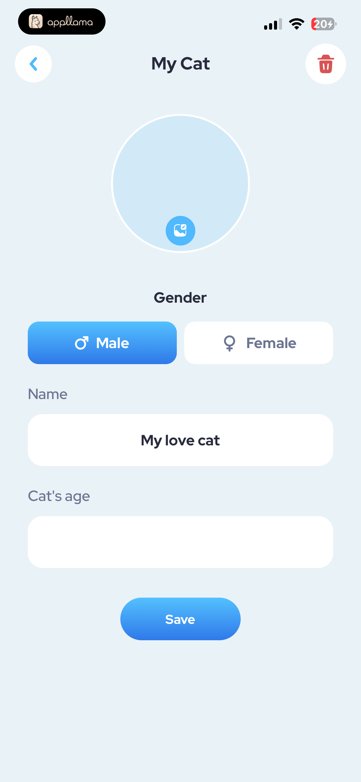 Edit Cat Profile