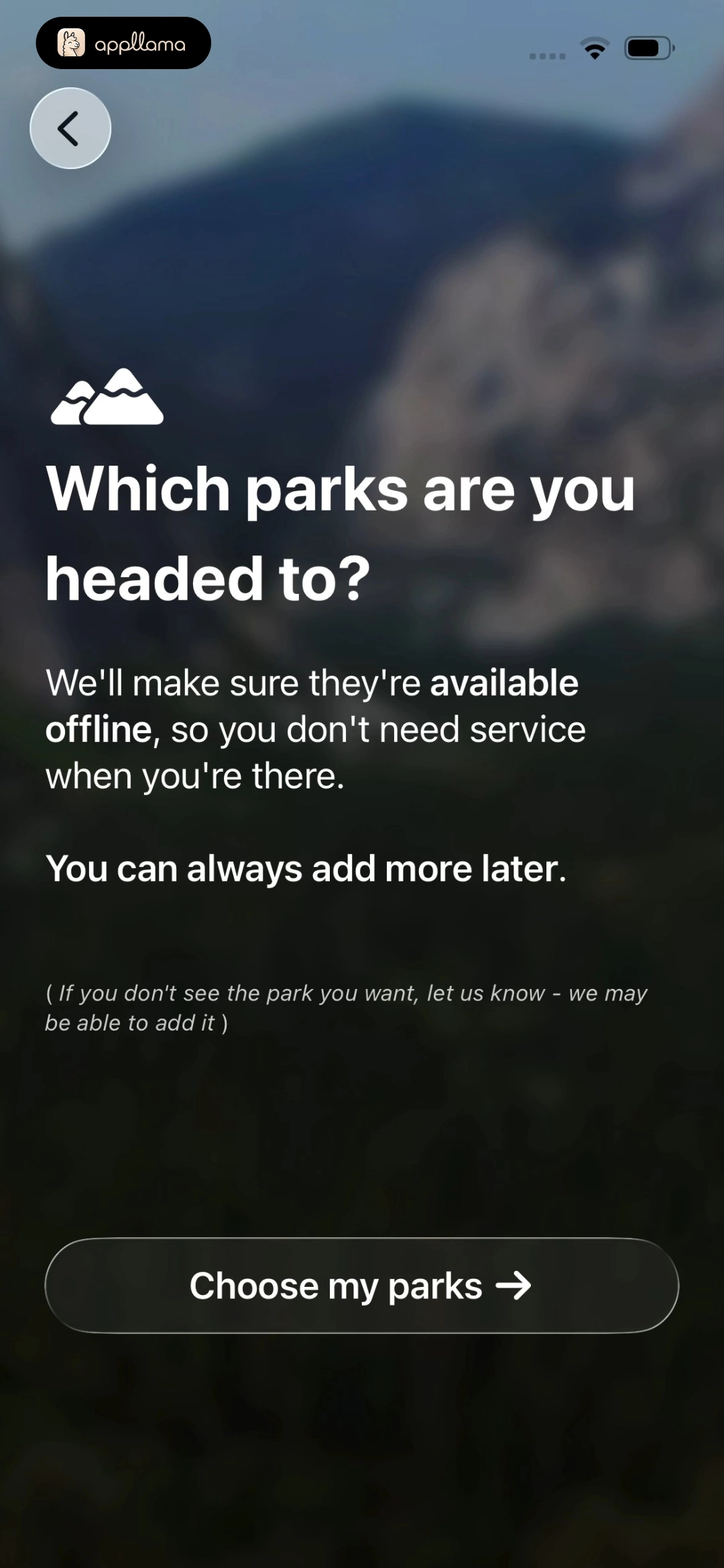 Park Choice Prompt