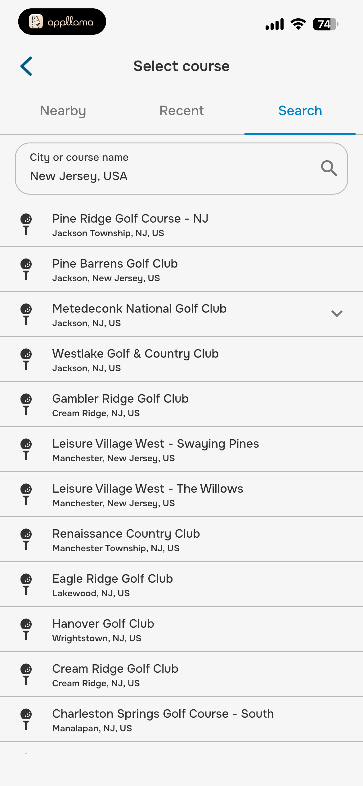 Select Course
