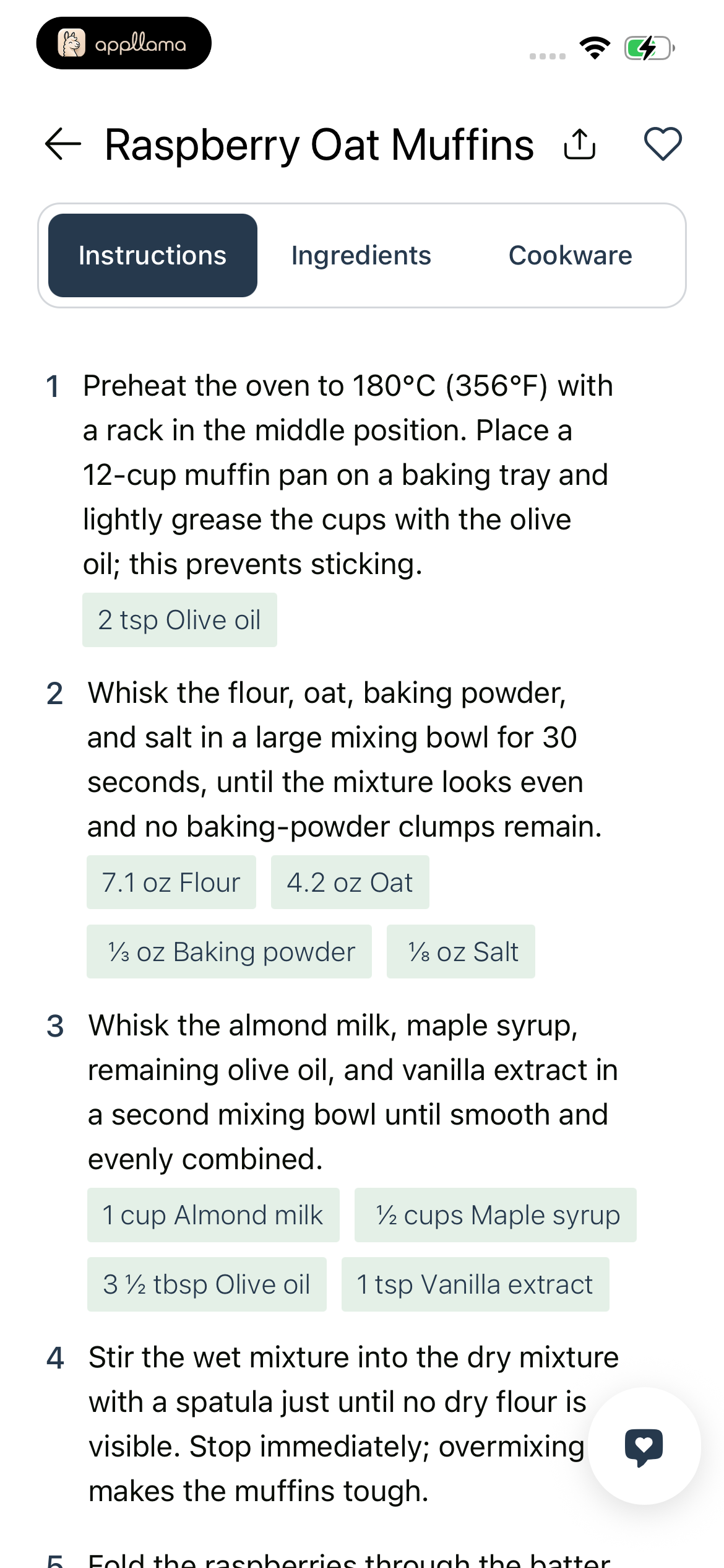 Recipe Instructions
