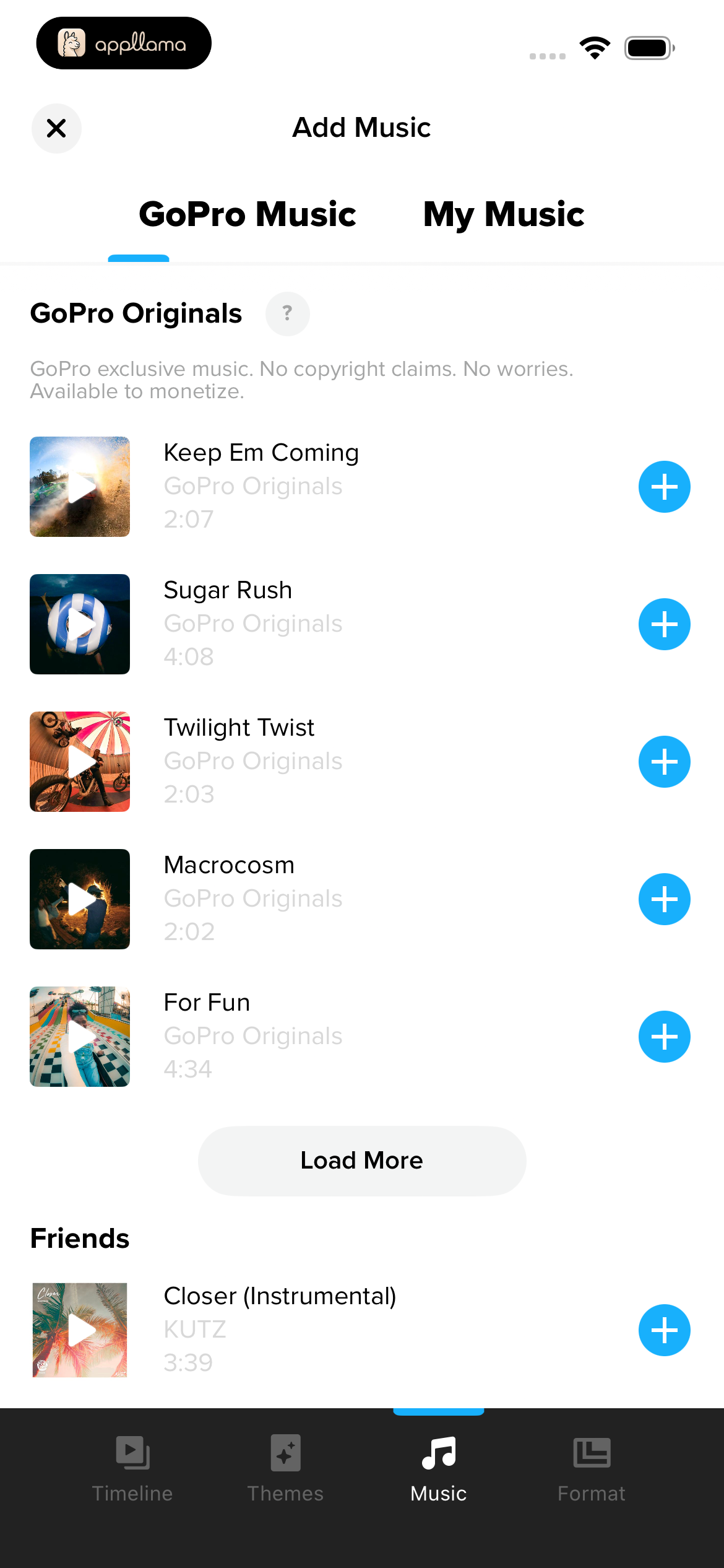 GoPro Music Library