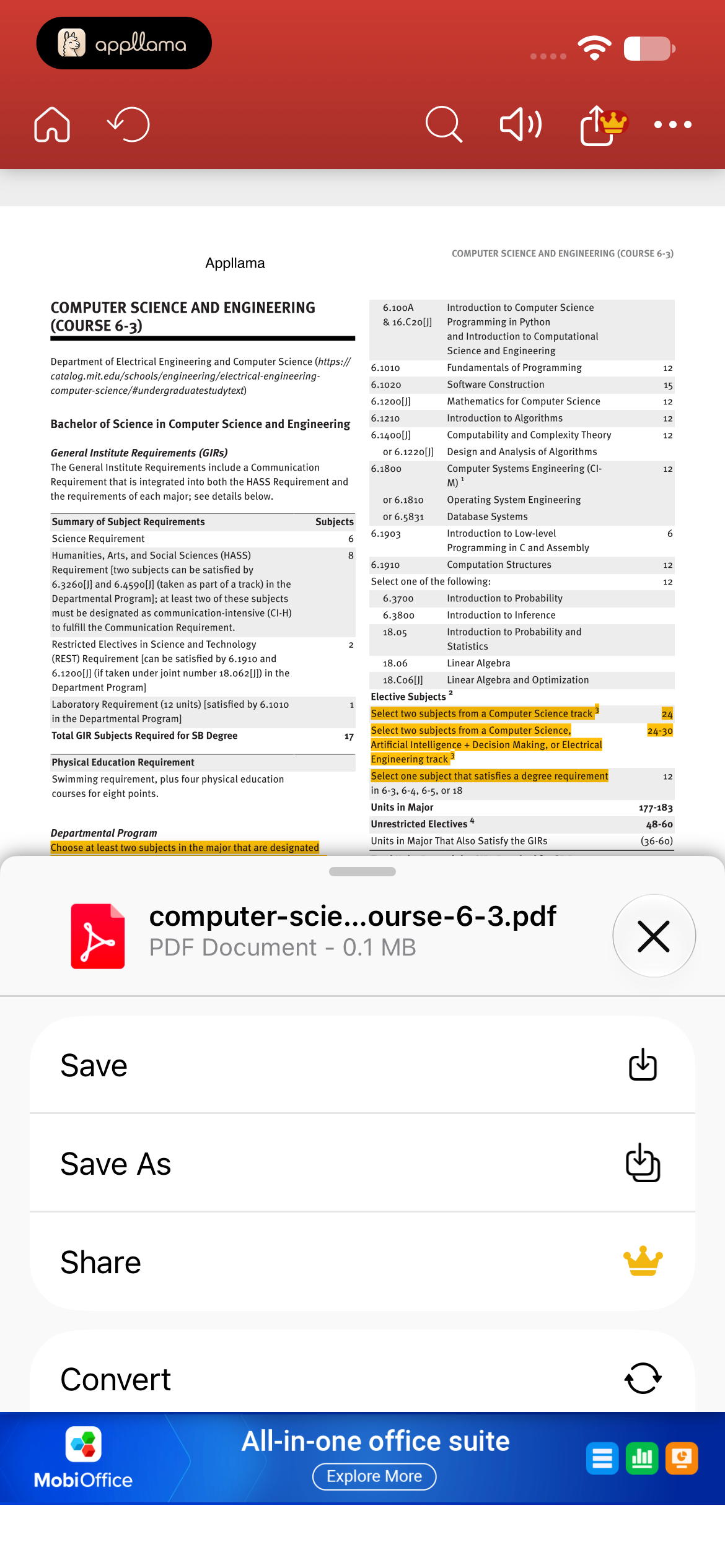 PDF File Actions