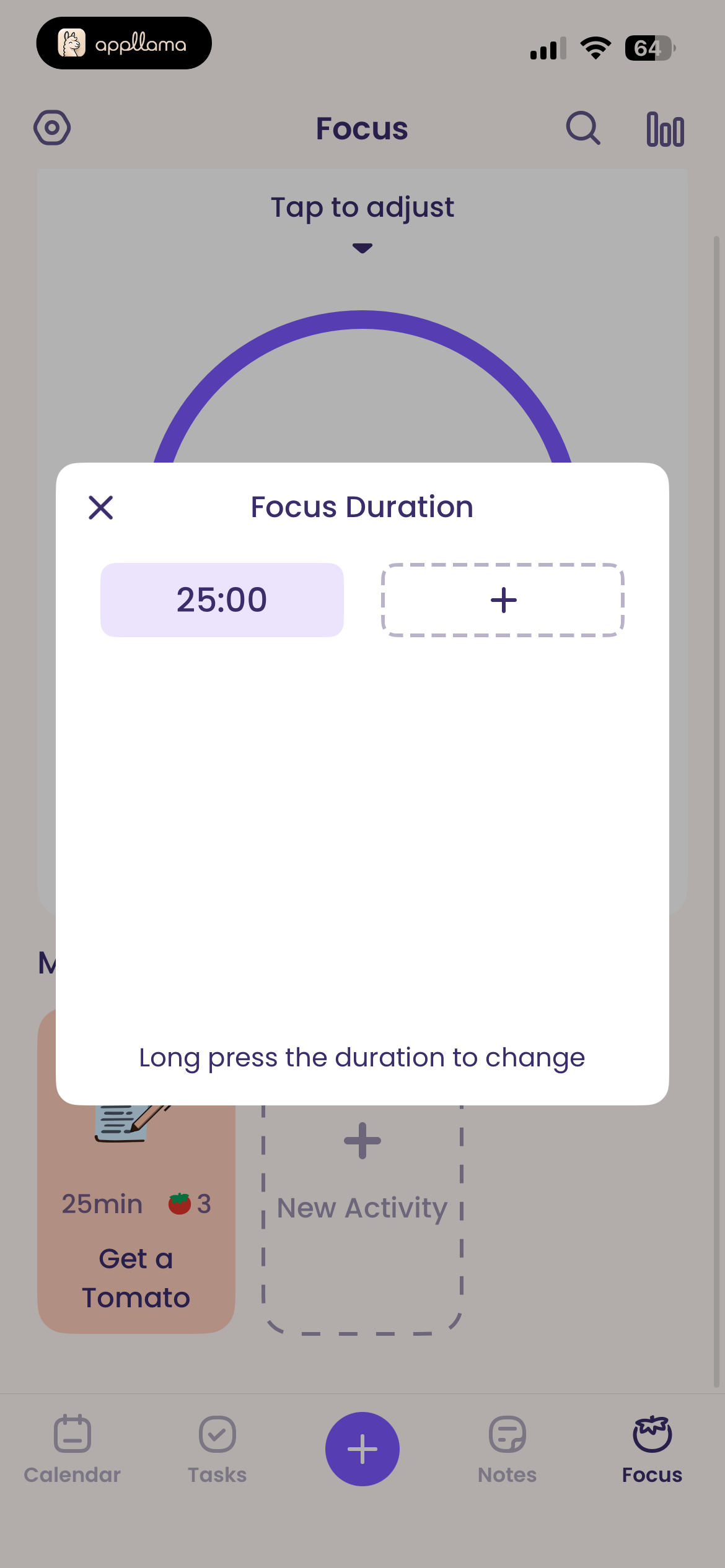 Focus Duration