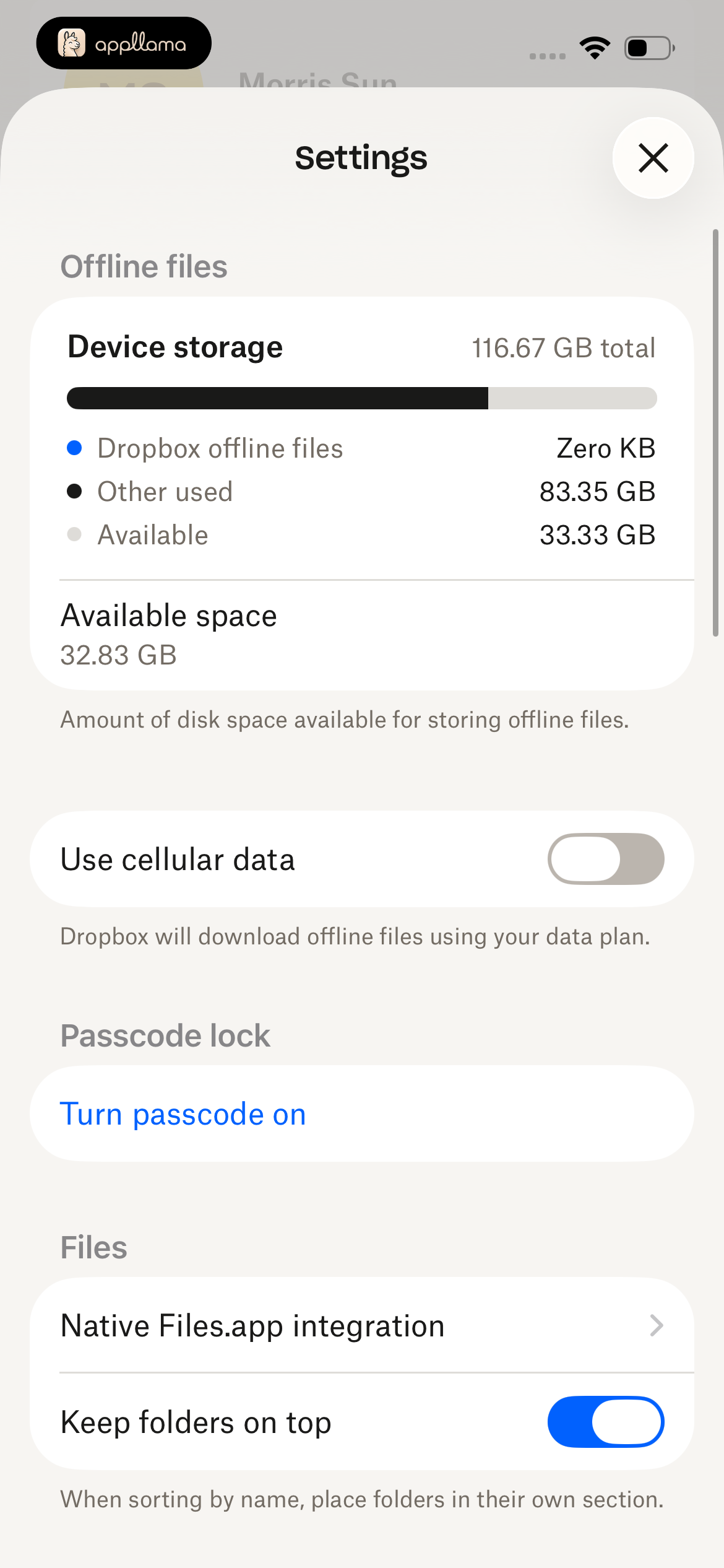 Settings Storage