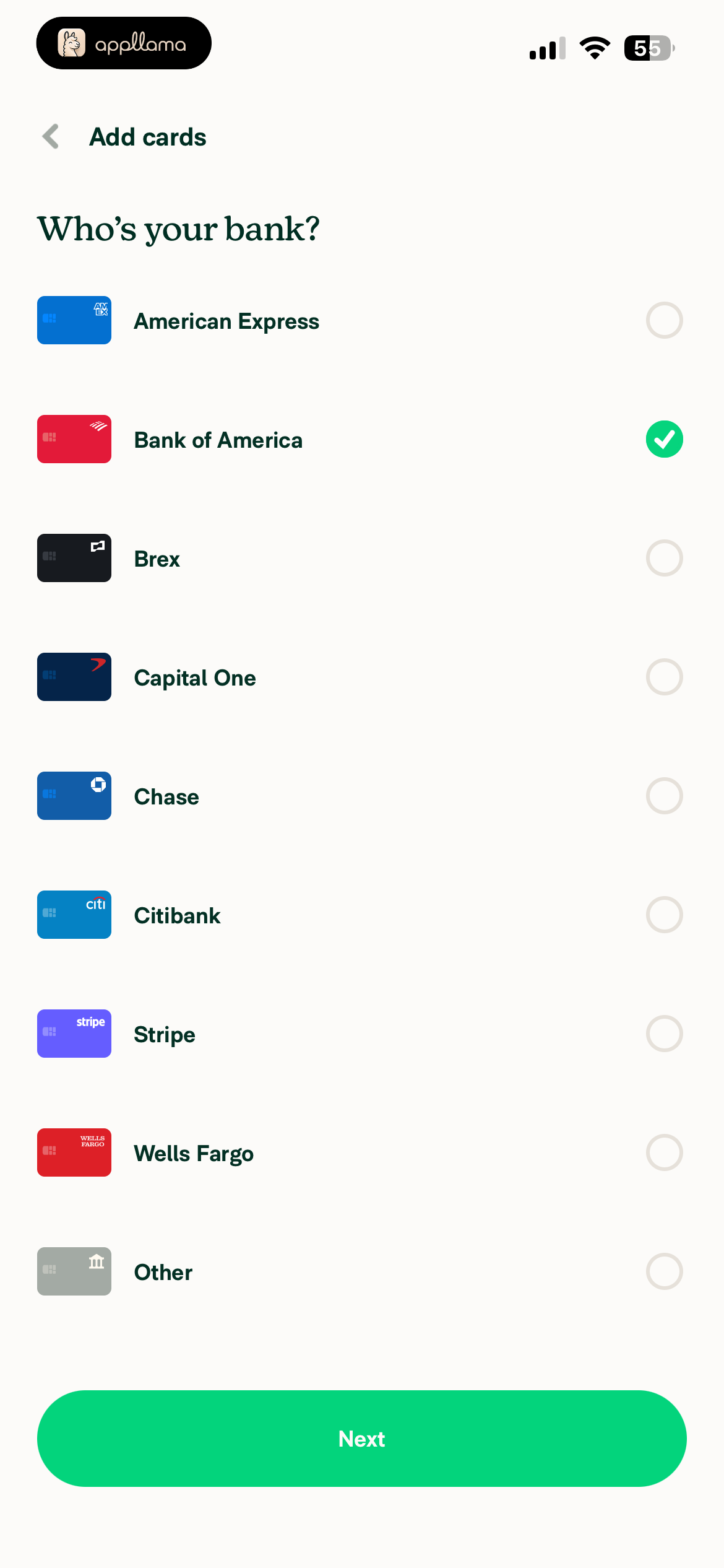 Bank Picker