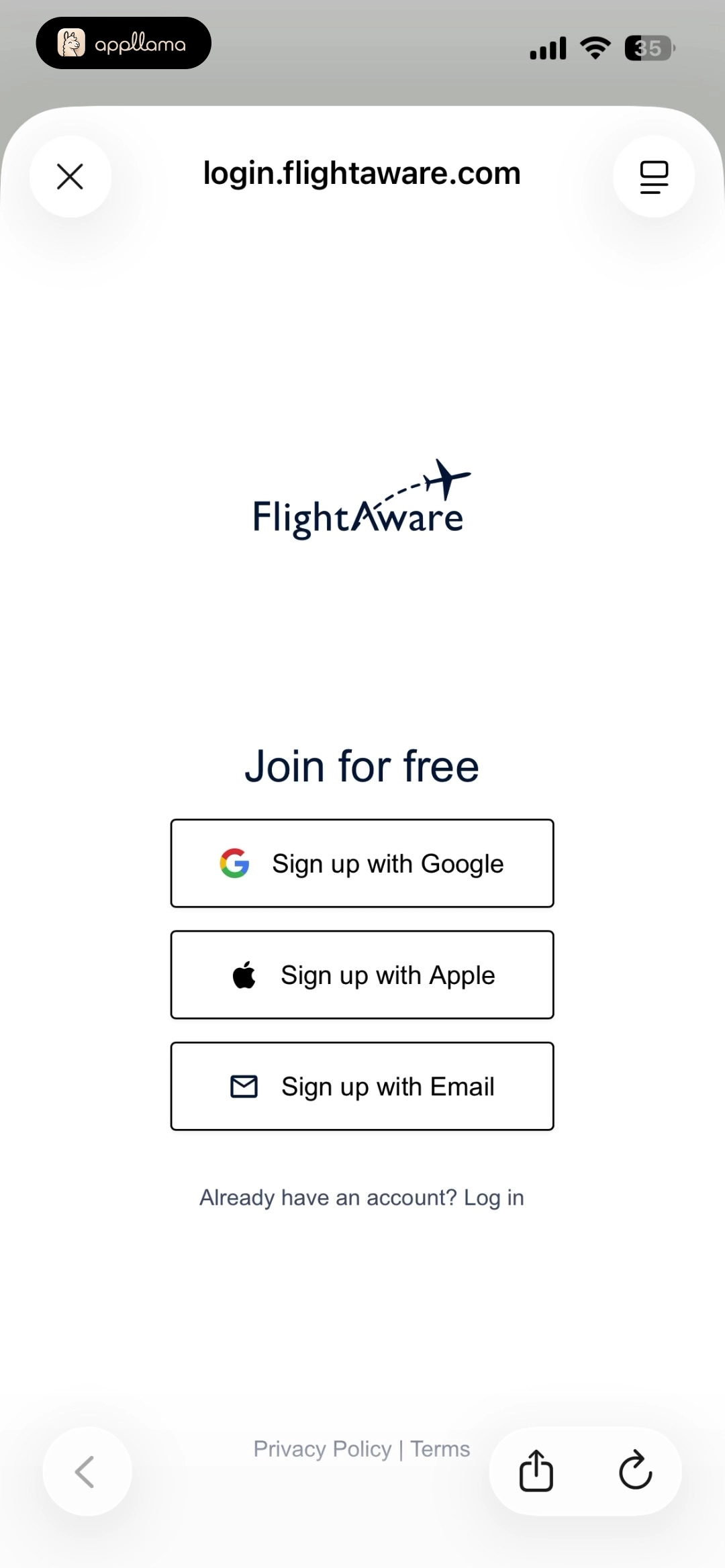 Sign Up Method