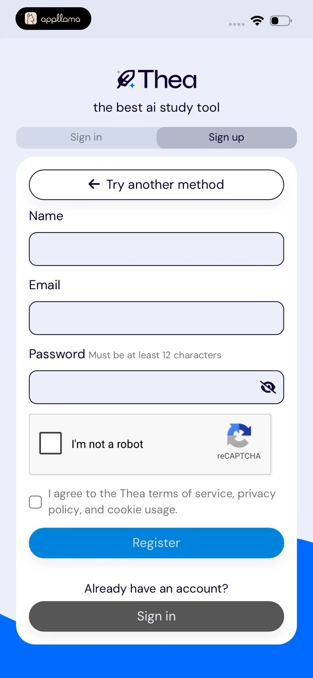 Sign Up