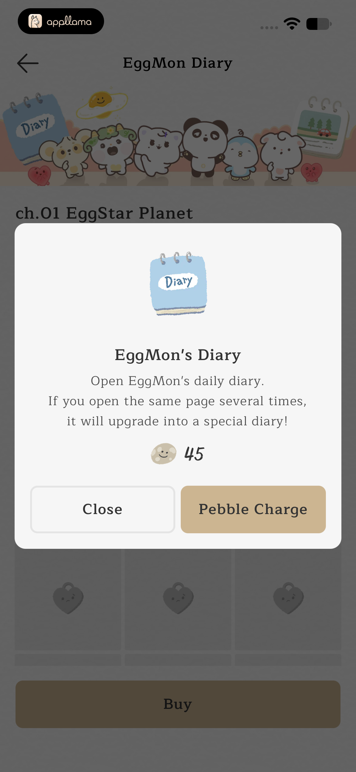 Diary Purchase Modal