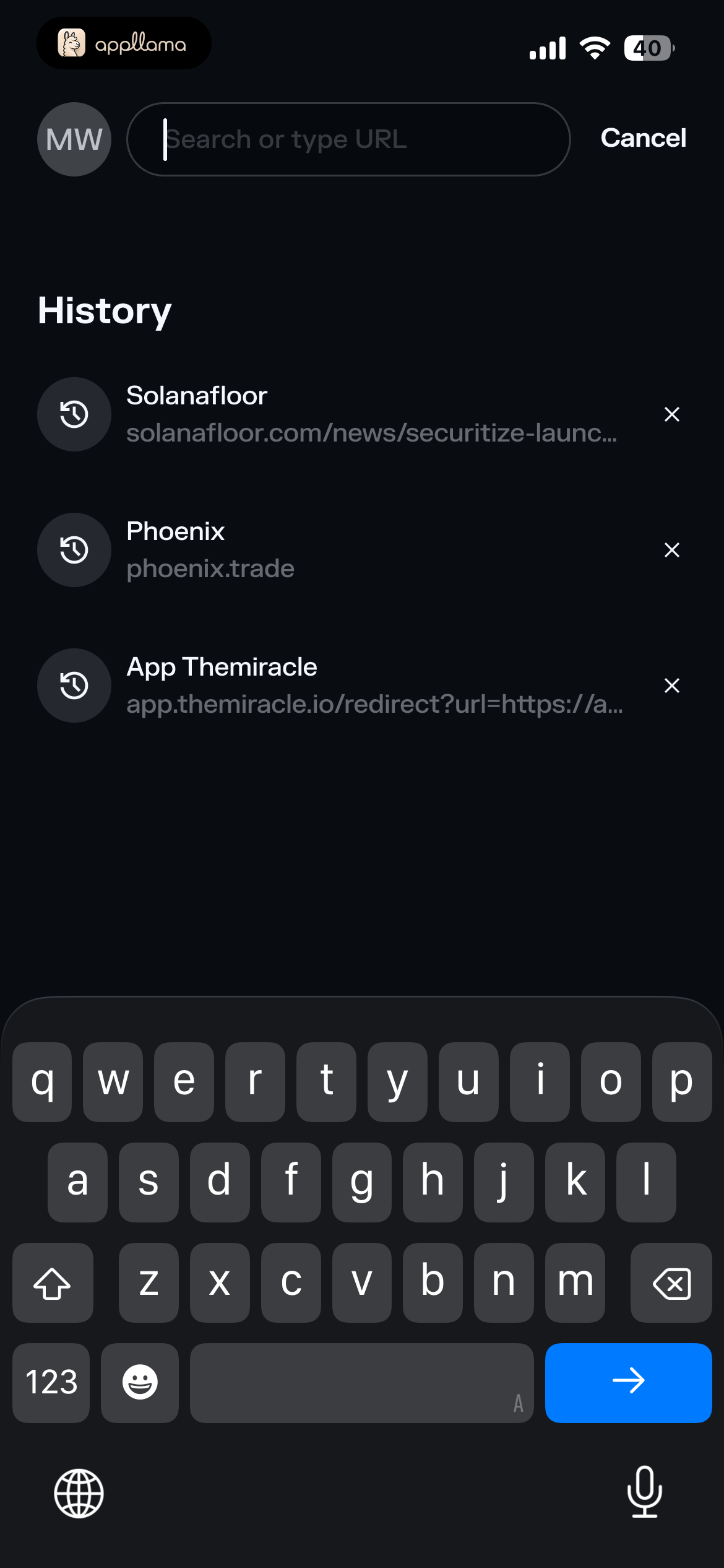 Browser Search History