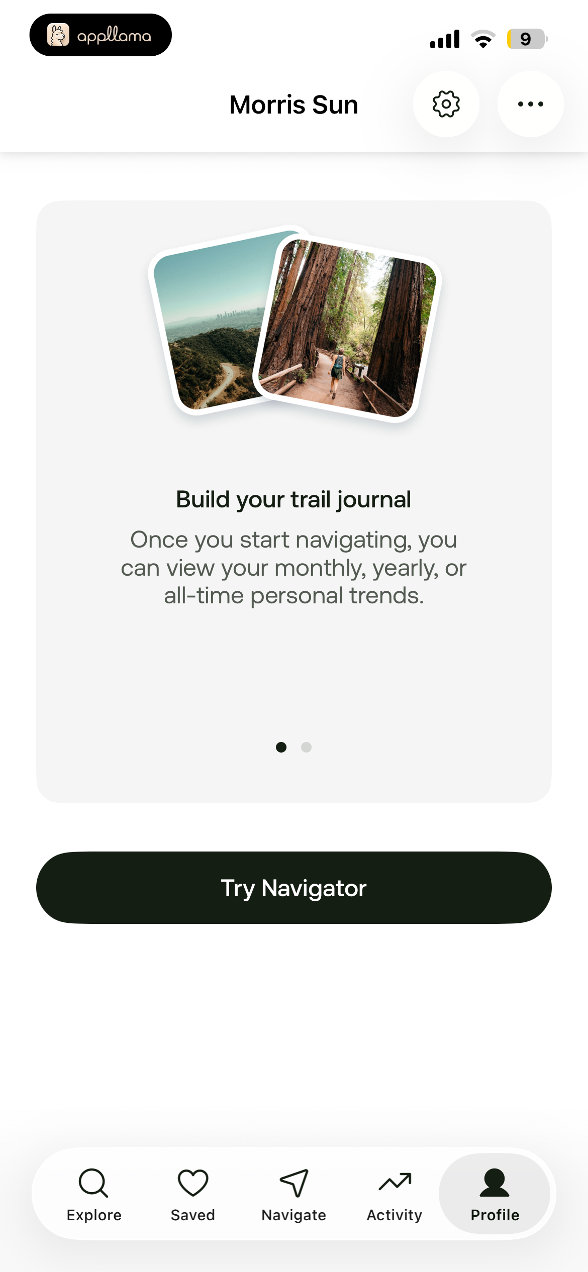 Profile Journal Upsell