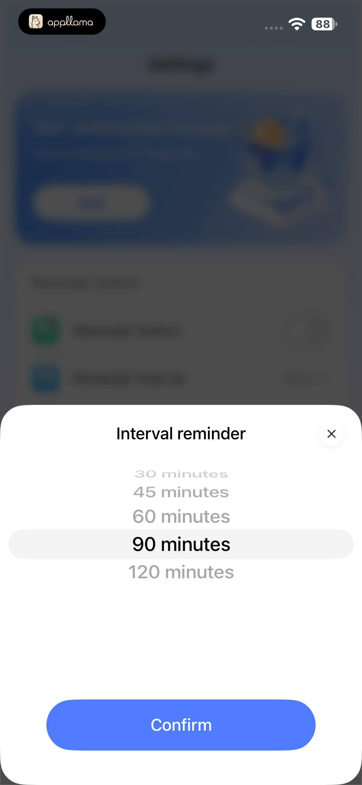 Reminder Interval Picker
