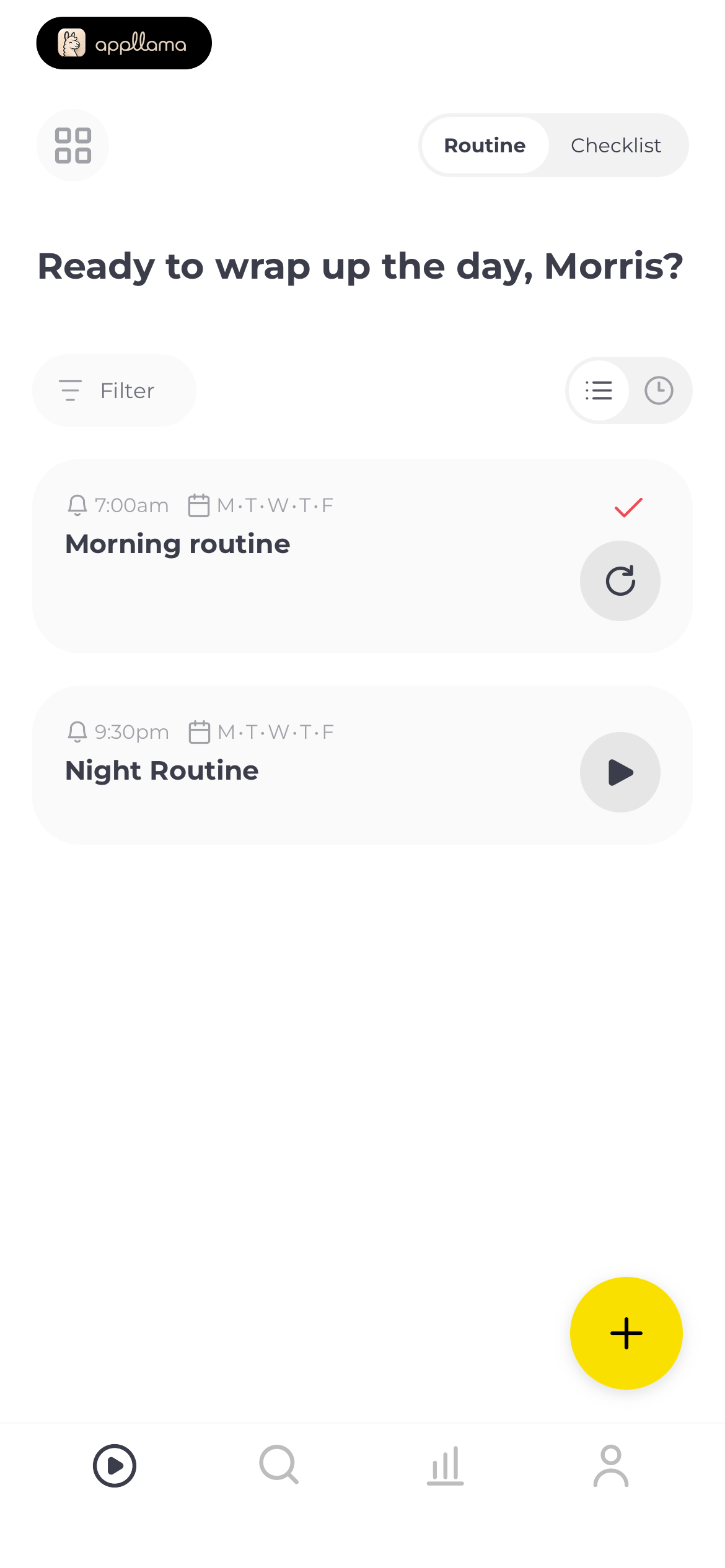 Routines Home