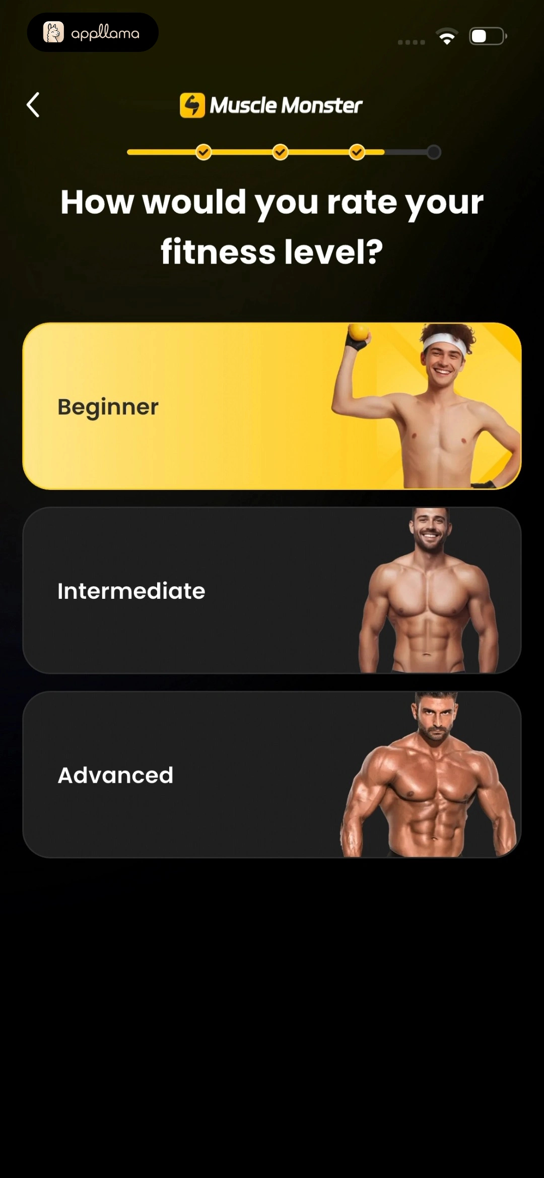 Fitness Level Selection