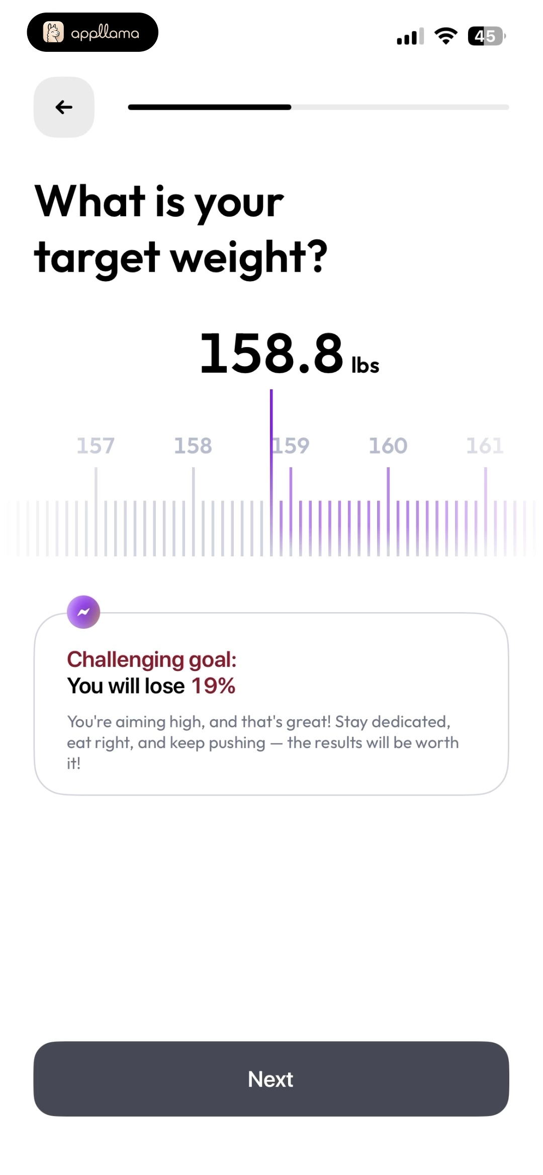 Target Weight Selection