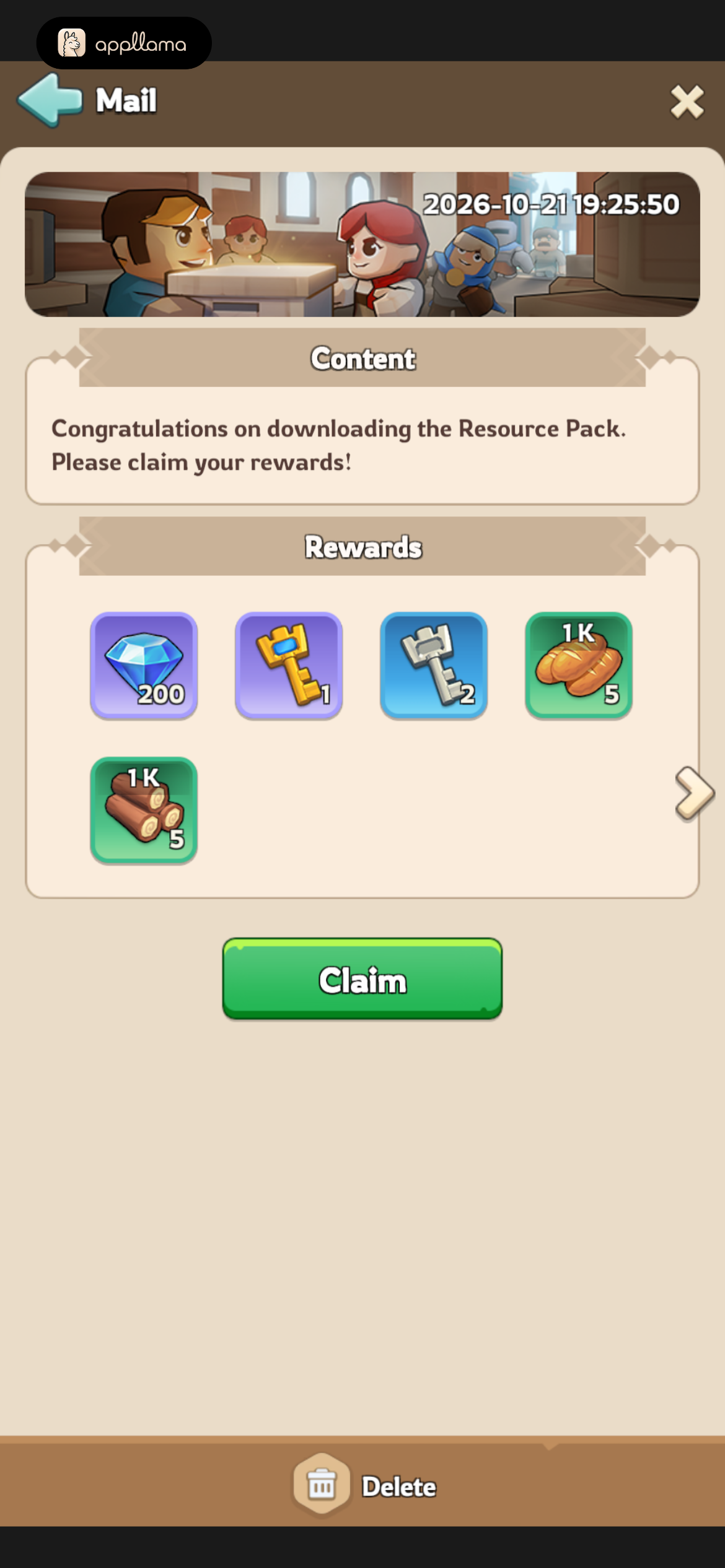 Mail Reward Collection
