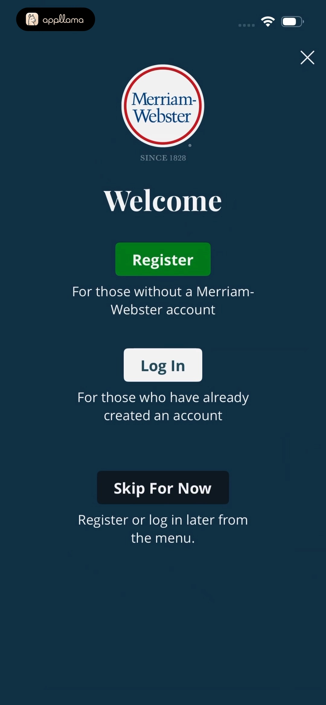 Welcome Account Access