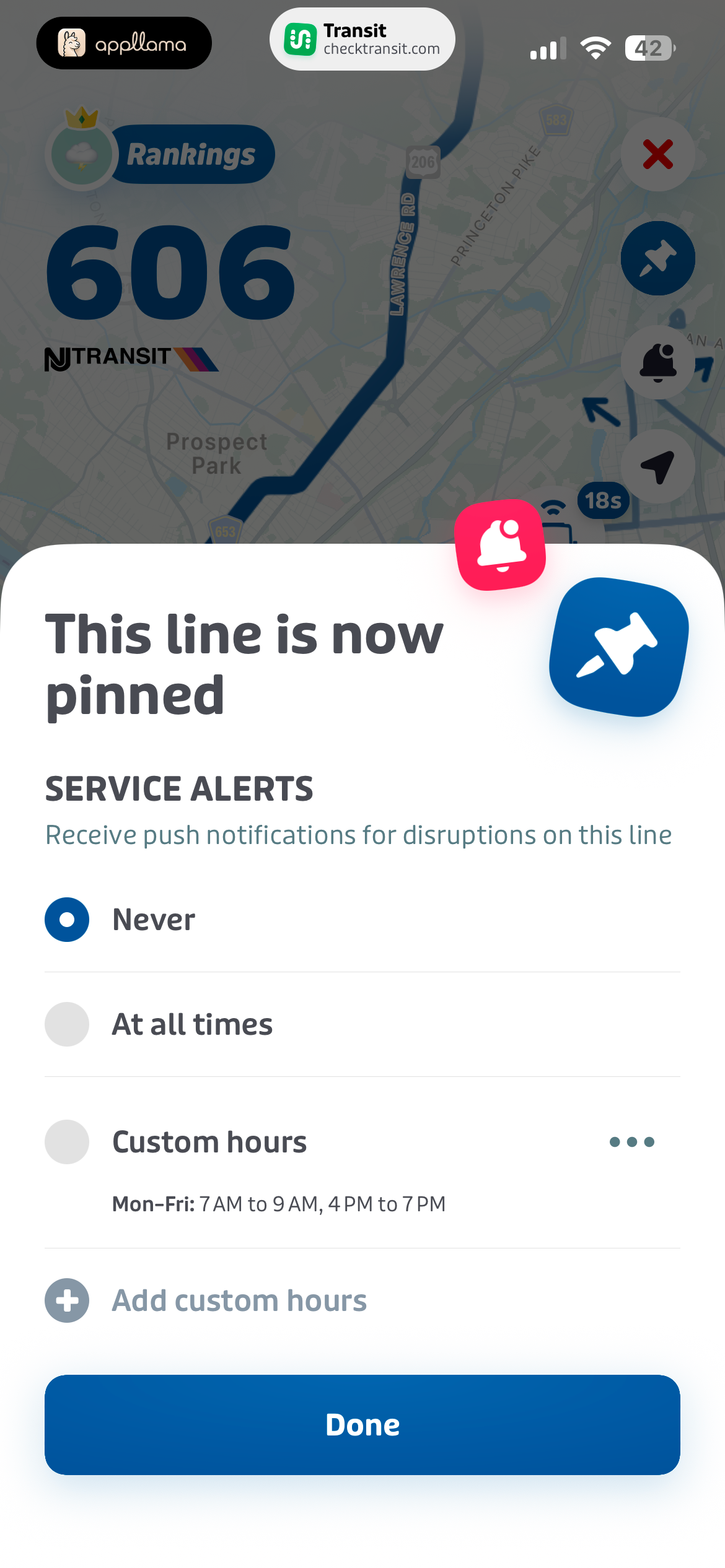 Pinned Line Alerts