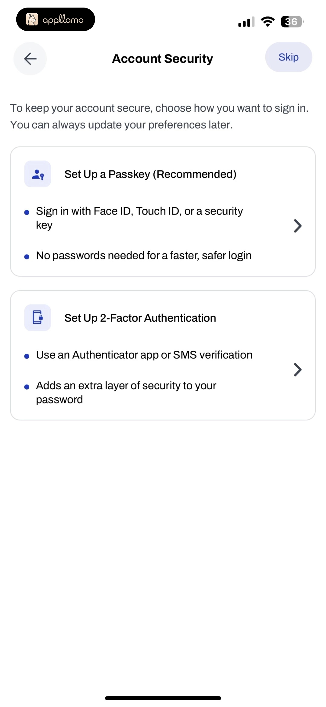 Account Security