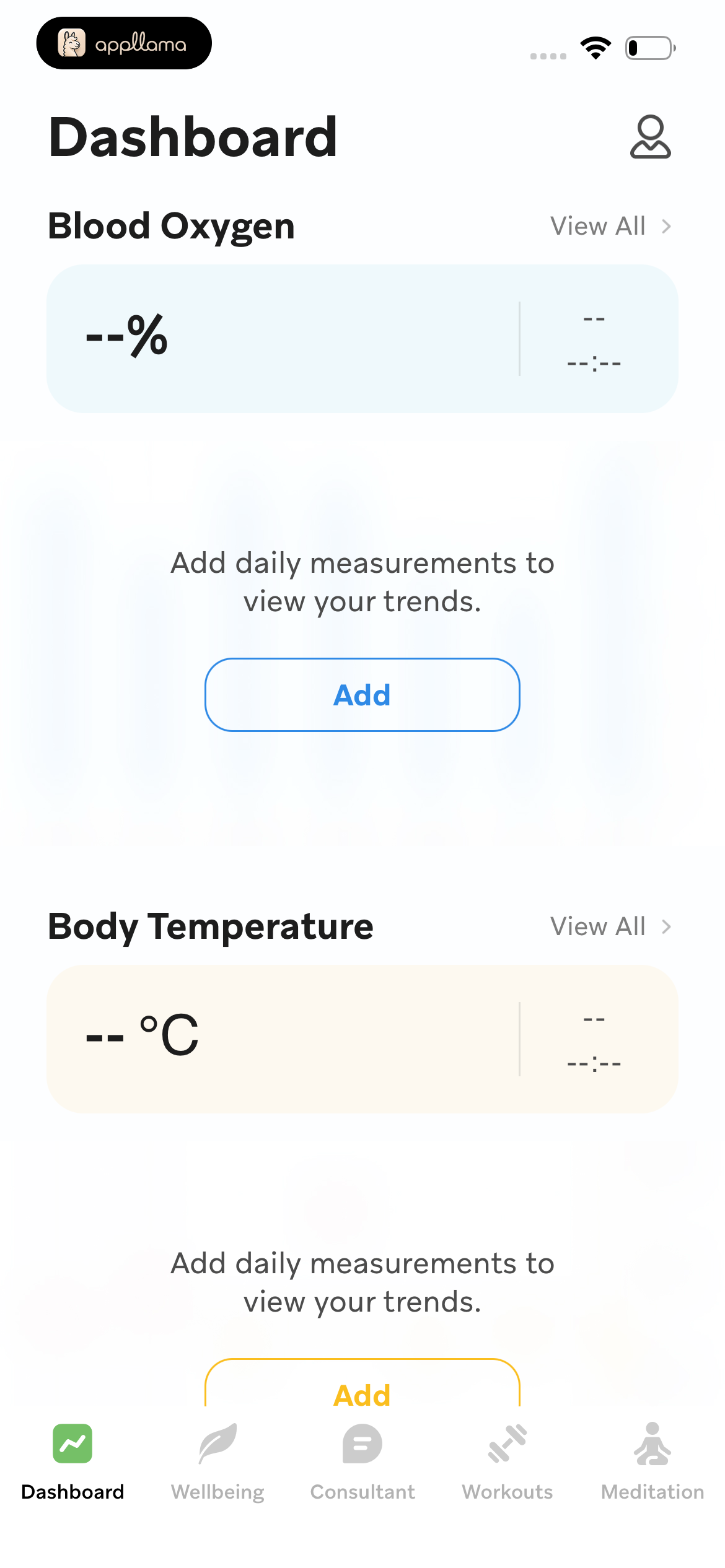 Dashboard Metrics Scroll