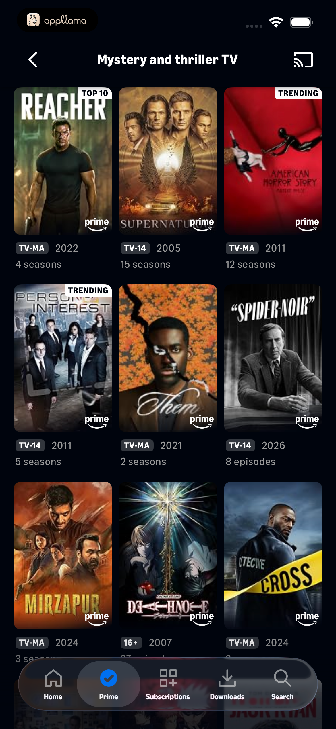 Mystery & Thriller TV