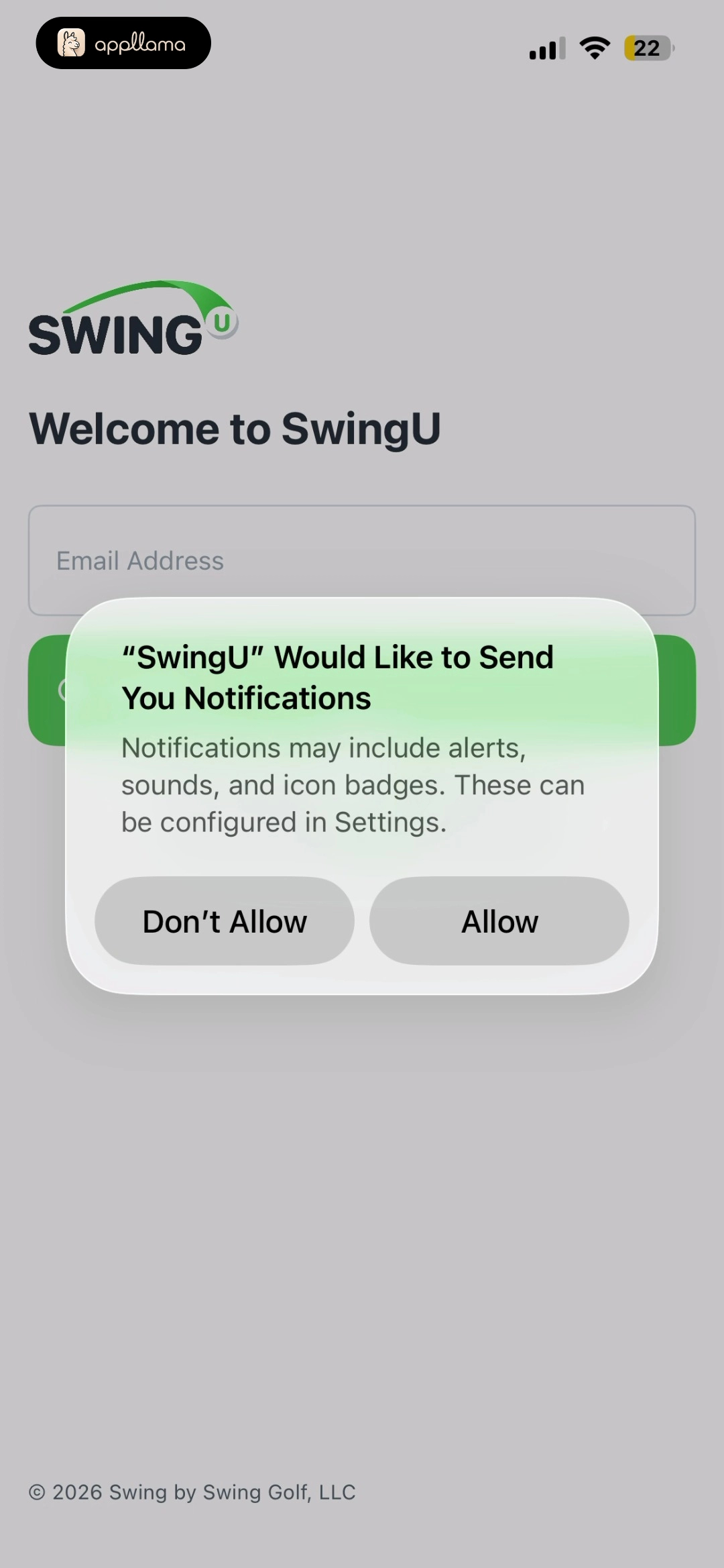 SwingU Golf GPS by Golf Genius home screen