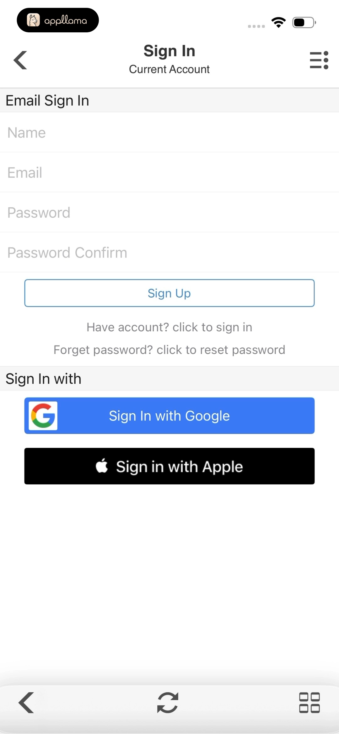 Sign Up