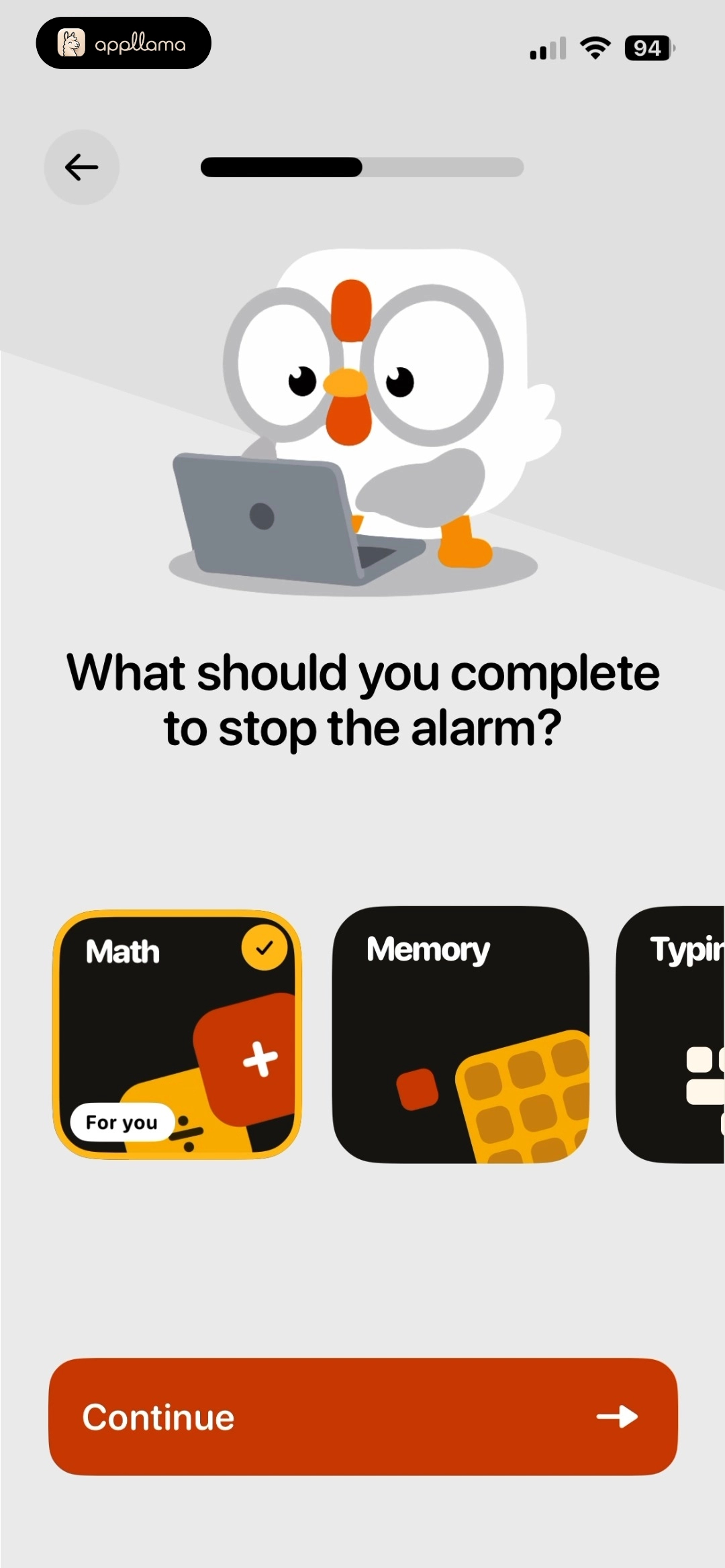 Alarm Dismissal Challenge